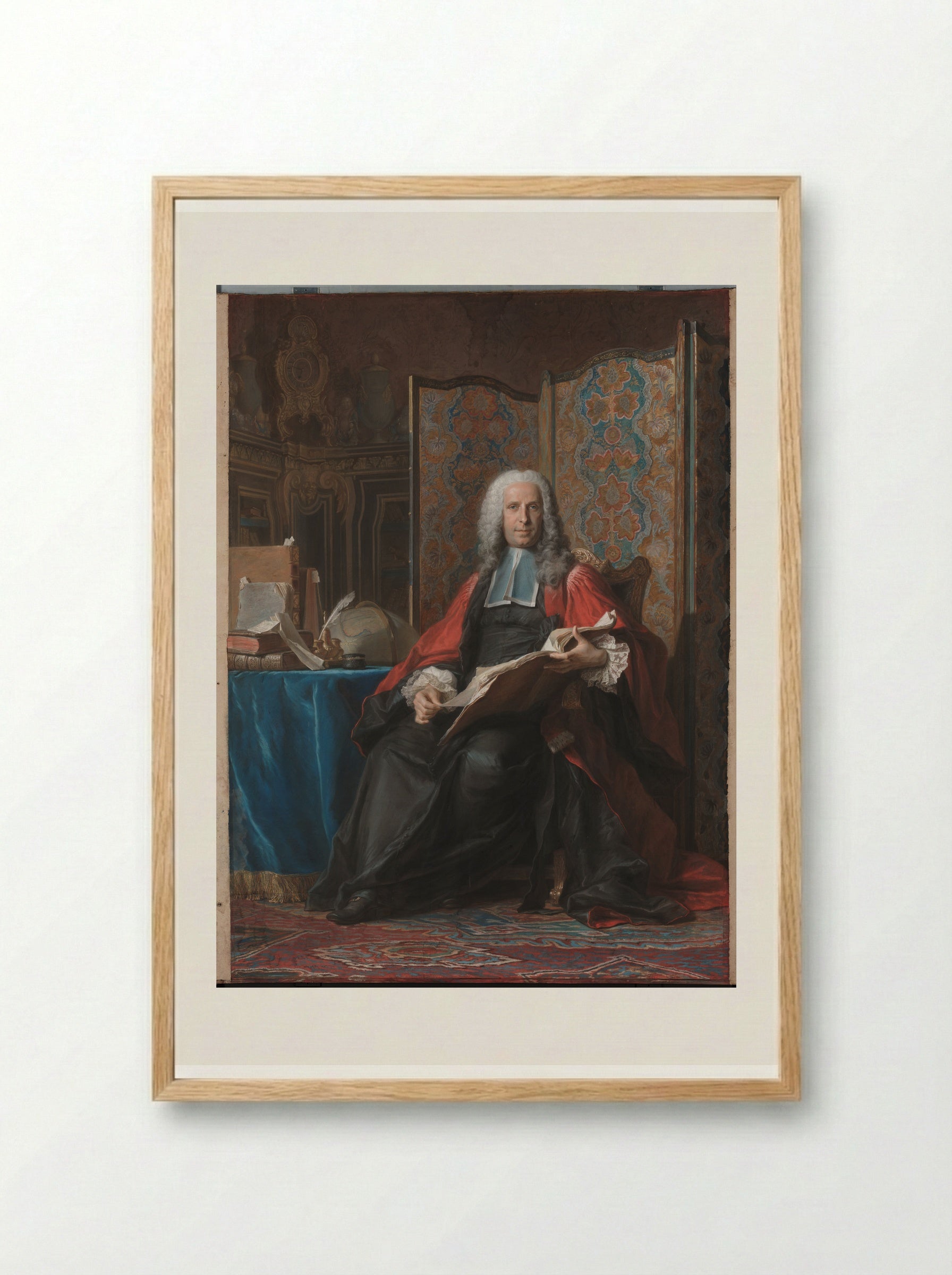 Gabriel Bernard de Rieux - Maurice Quentin de La Tour - Framed Print Wood