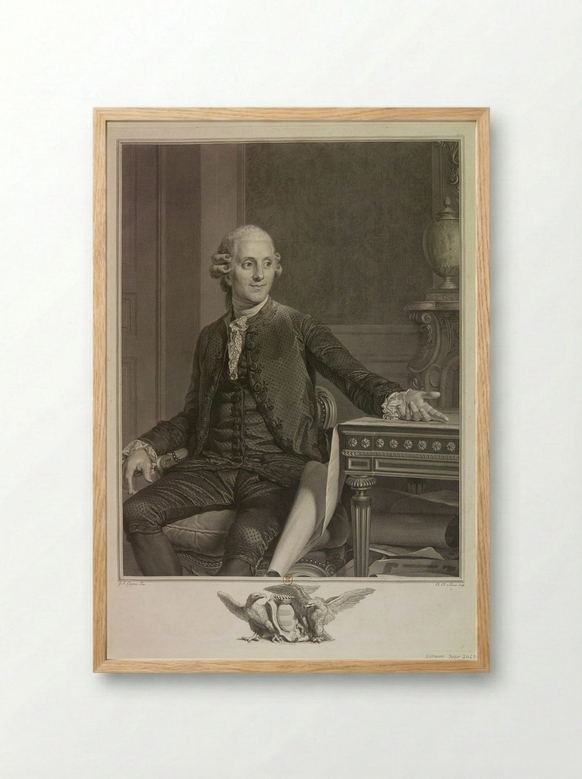 Gabriel Senac de Meilhan - Charles Clément Bervic - Framed Print Wood
