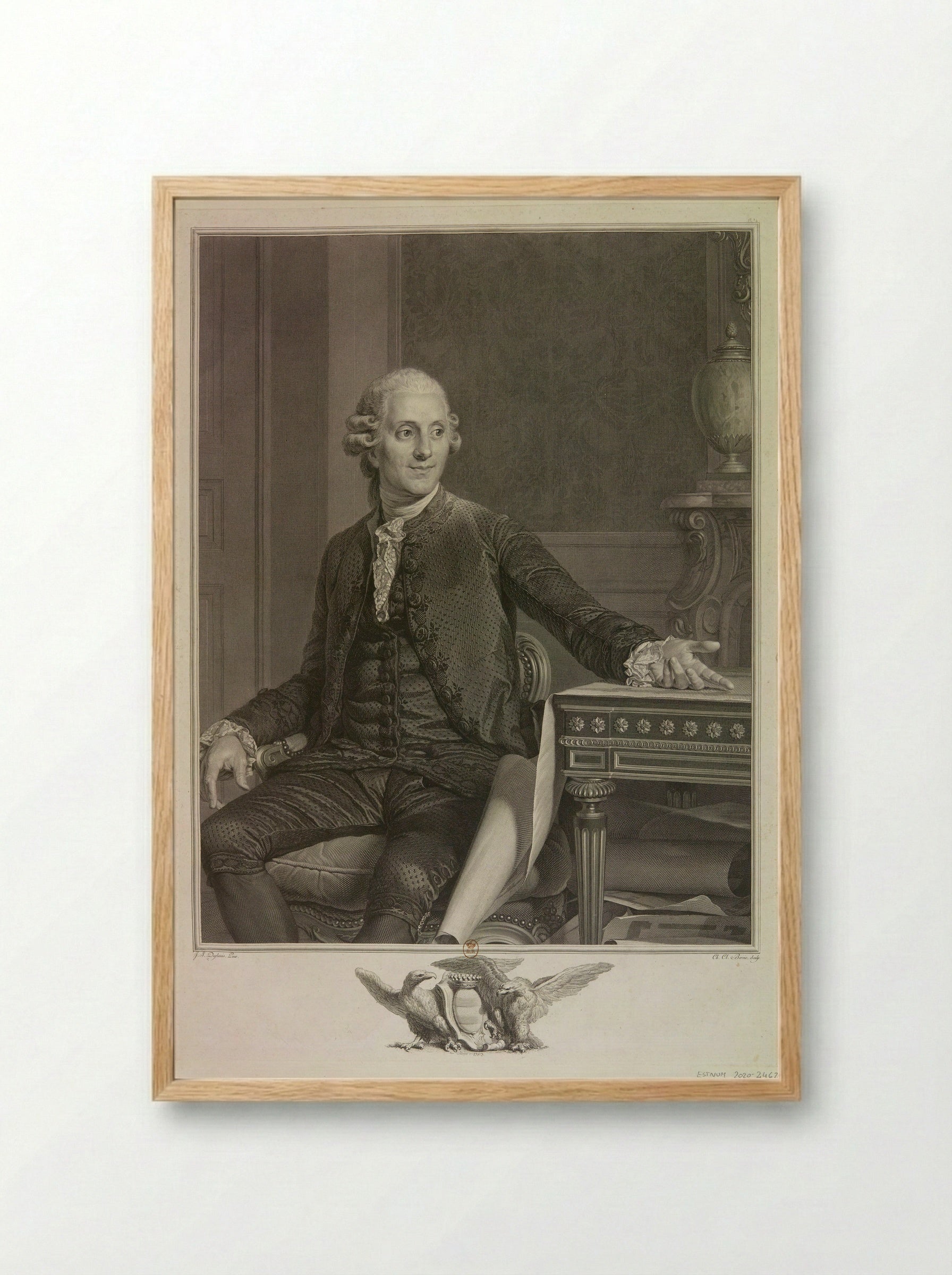 Gabriel Senac de Meilhan - Charles Clément Bervic - Framed Print Wood