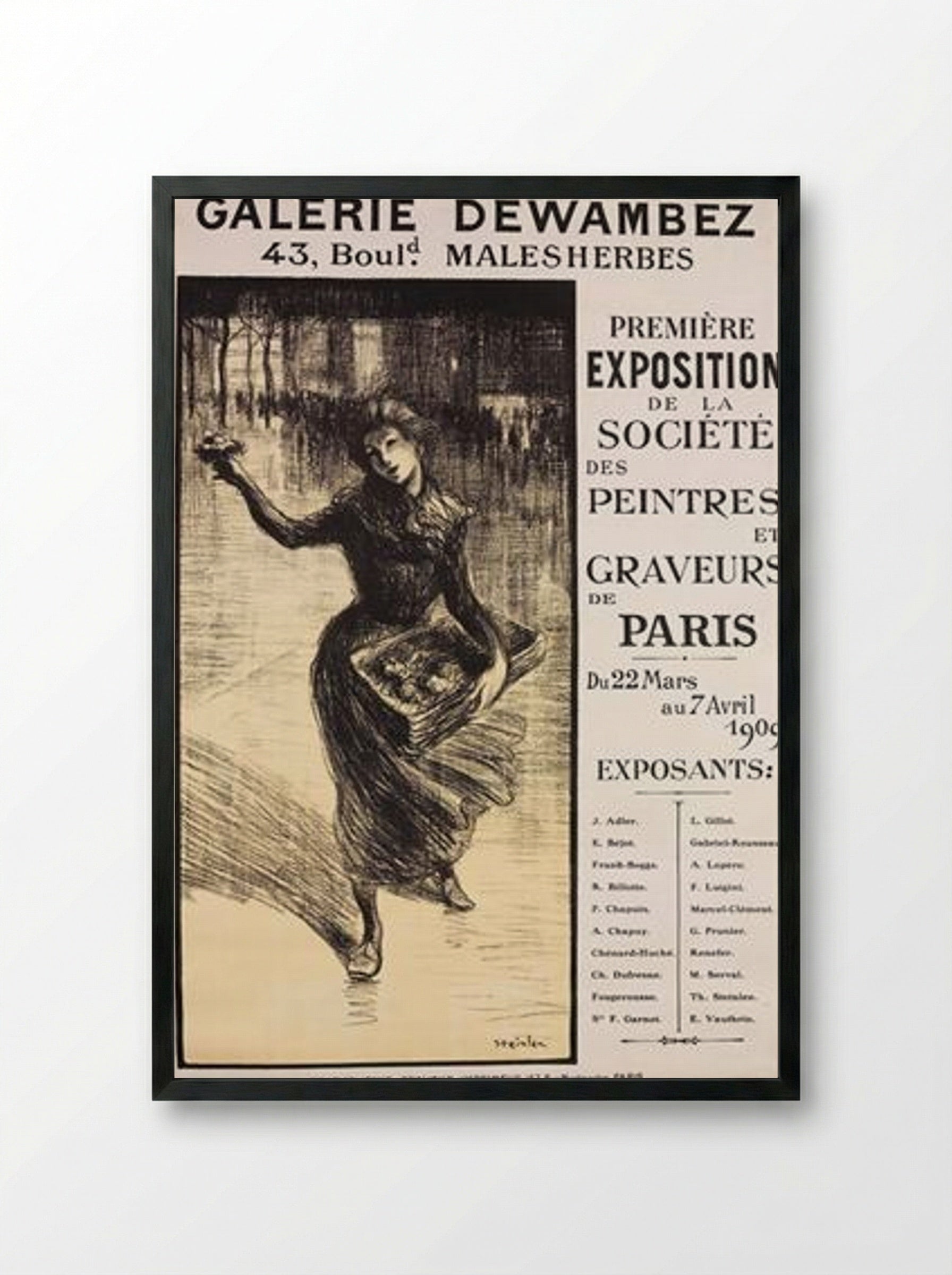 Galerie Dewambez - Théophile Steinlen - Framed Print Black