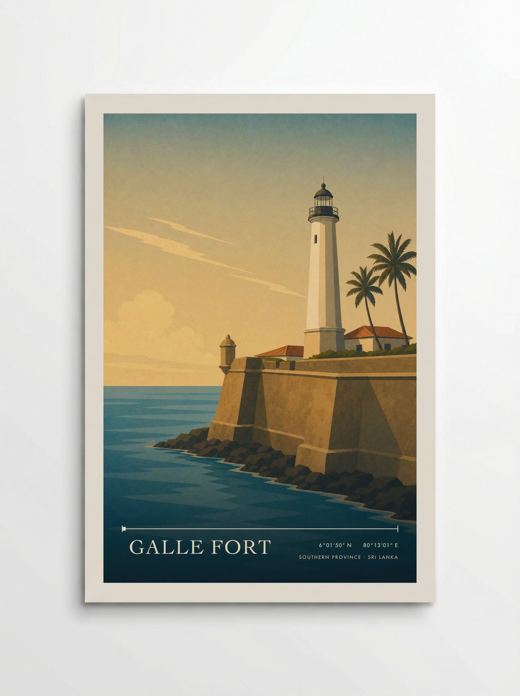 Galle Fort Southern Province Sri Lanka Travel Poster - Poster