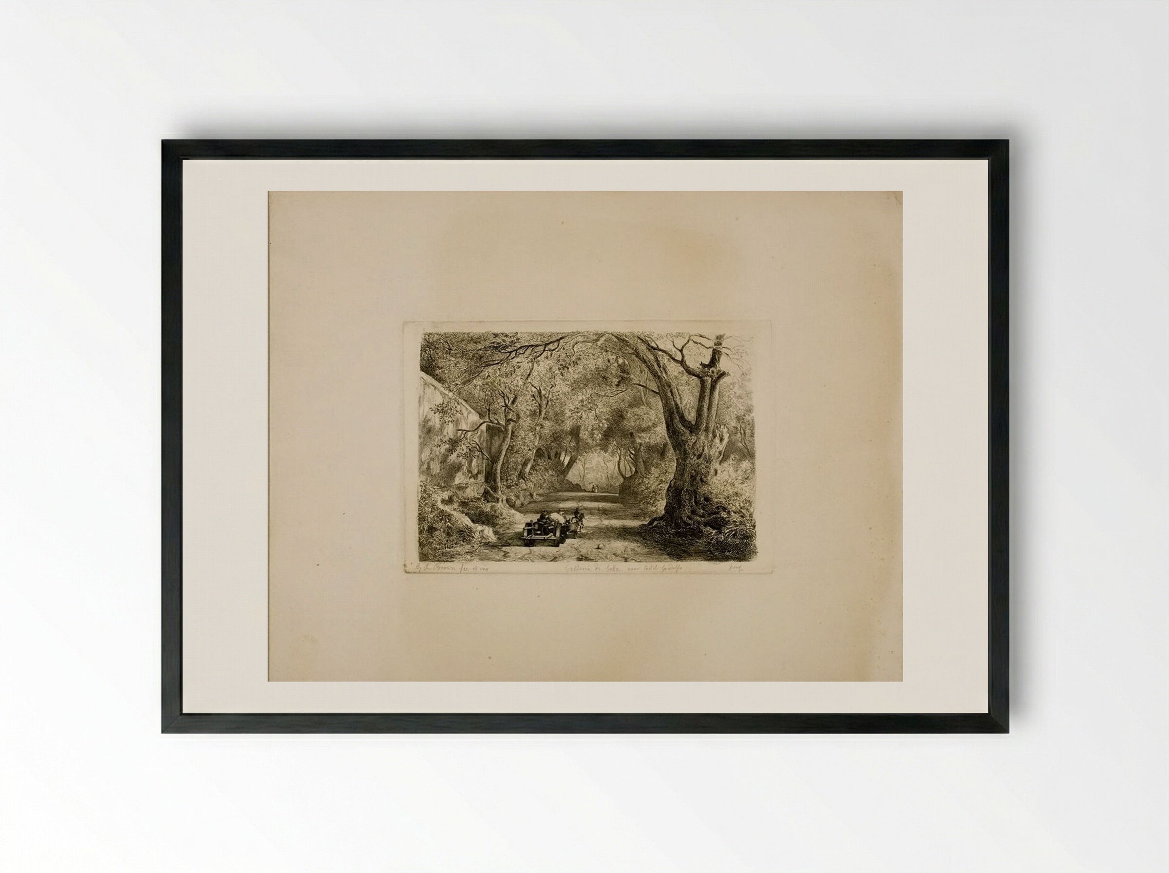 Galleria di Sopra - George Loring Brown - Framed Print Black