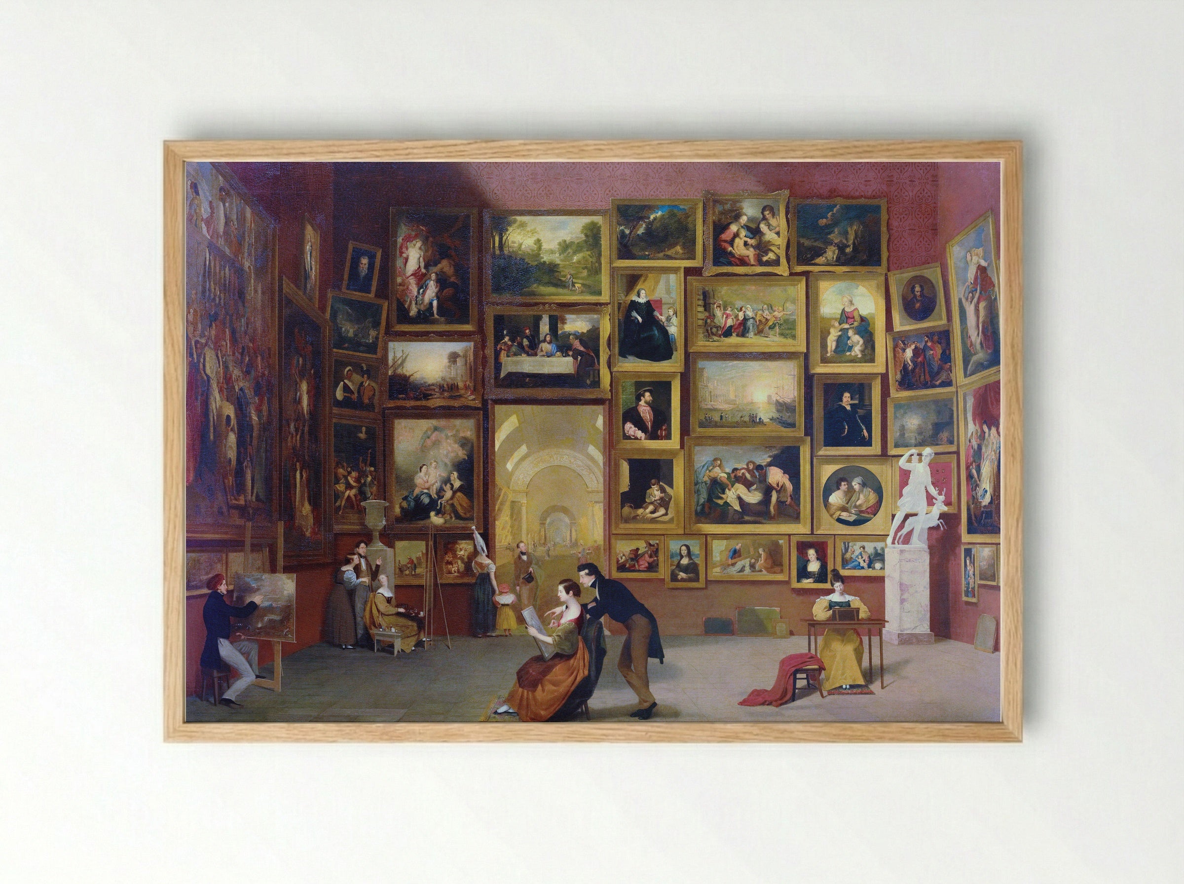 Gallery of the Louvre - Samuel Finley Breese Morse - Framed Print Wood