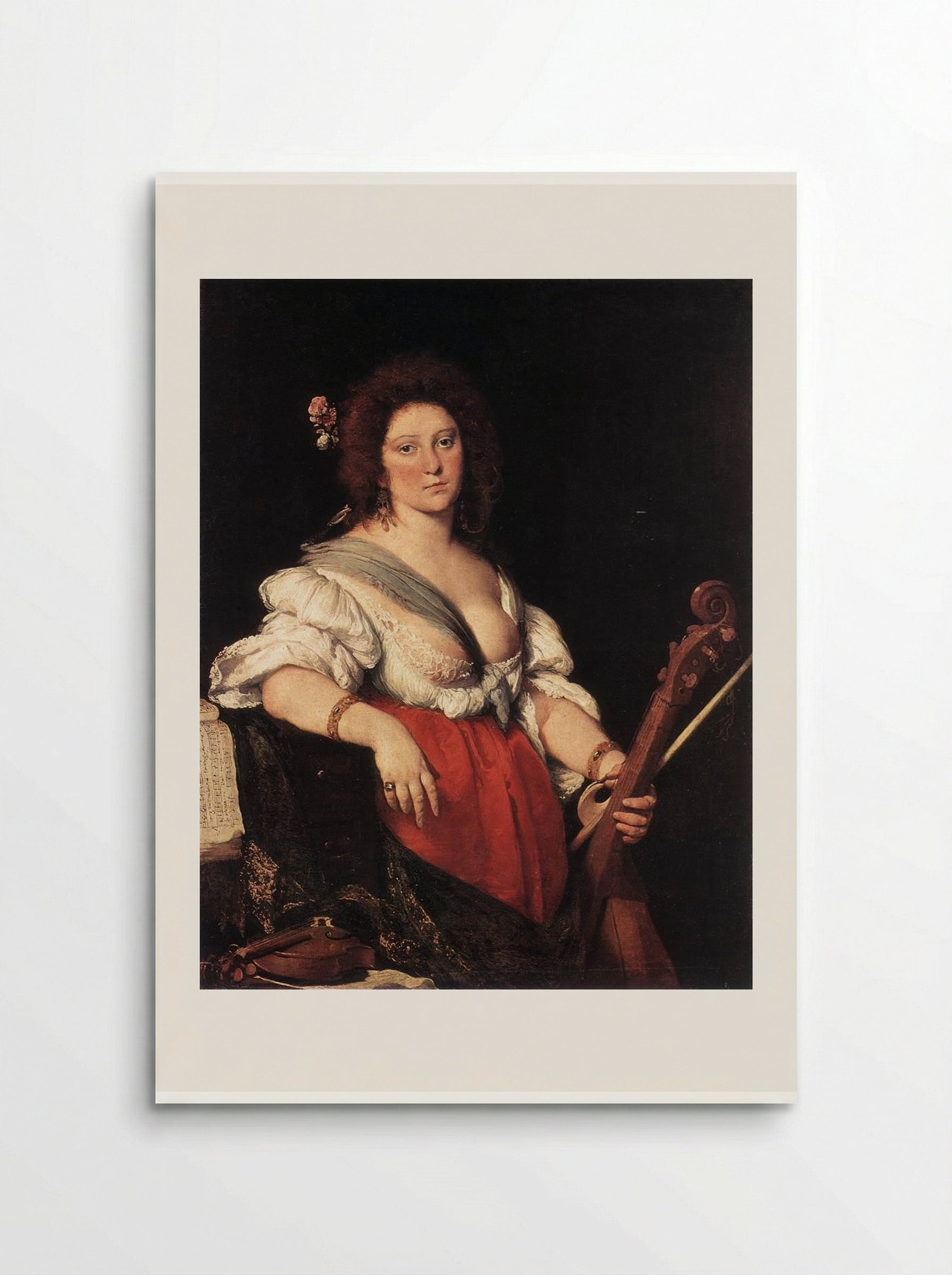 Gamba Player - Bernardo Strozzi - Poster