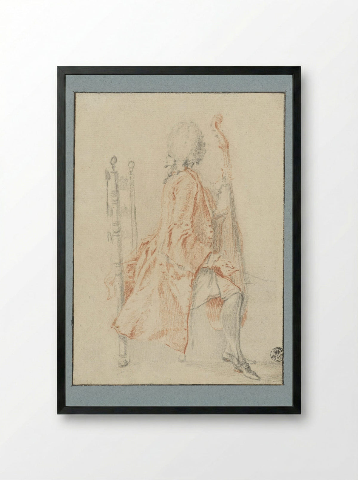Gambaspeler - Jacques André Portail - Framed Print Black