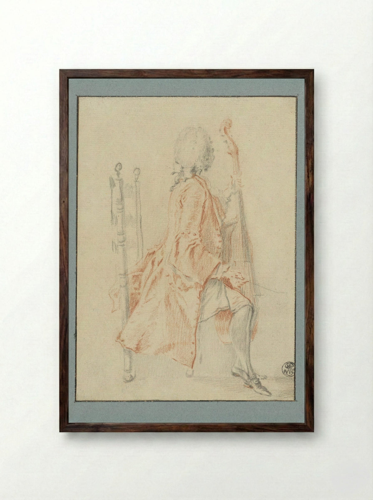 Gambaspeler - Jacques André Portail - Framed Print Dark Wood