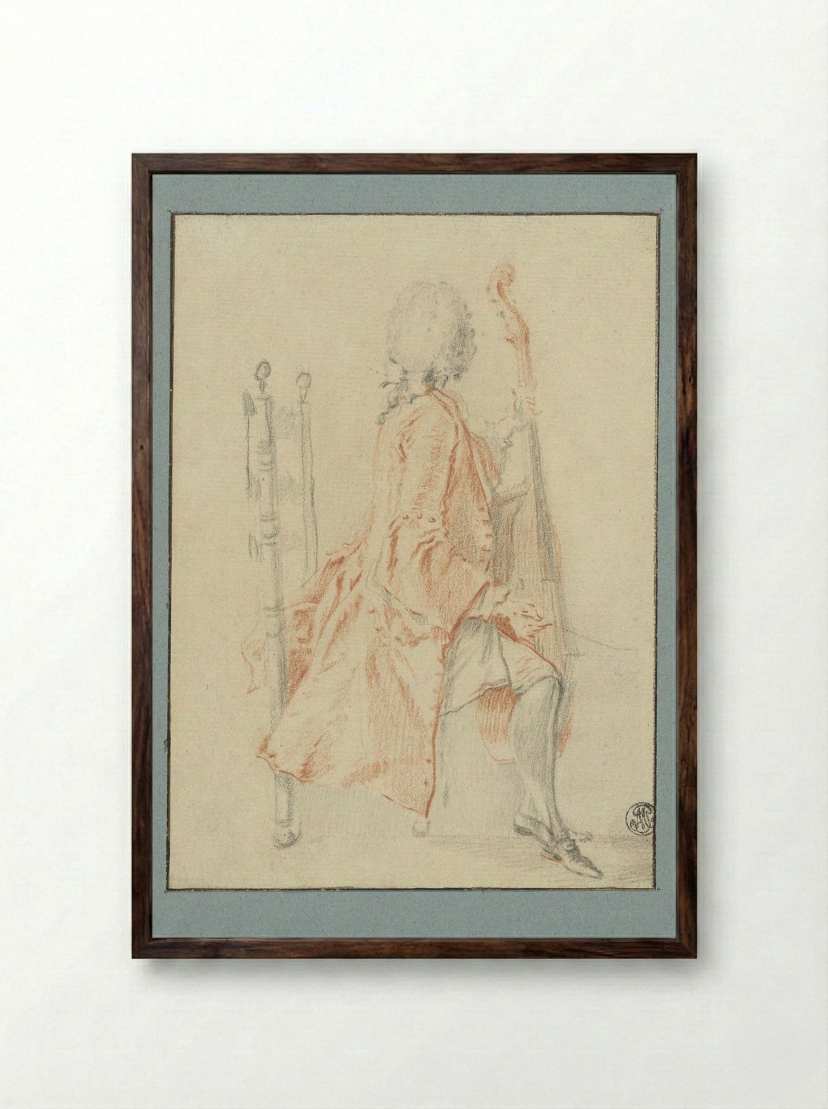 Gambaspeler - Jacques André Portail - Framed Print Dark Wood
