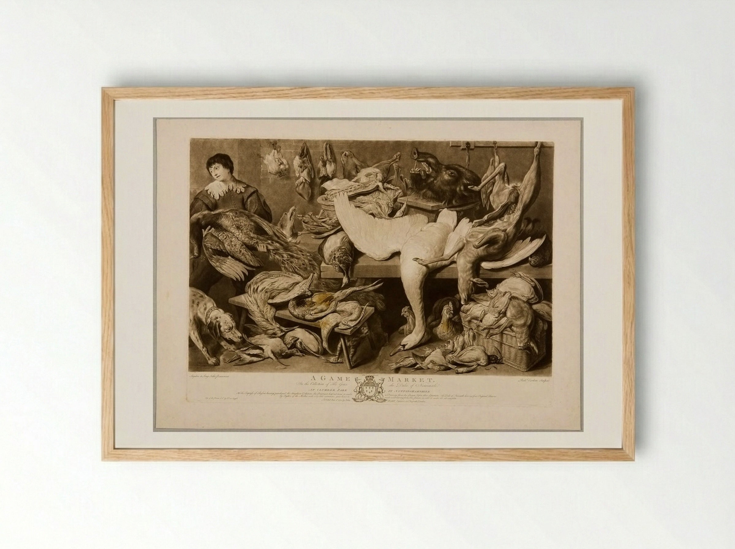 Game Market - Richard Earlom - Framed Print Wood