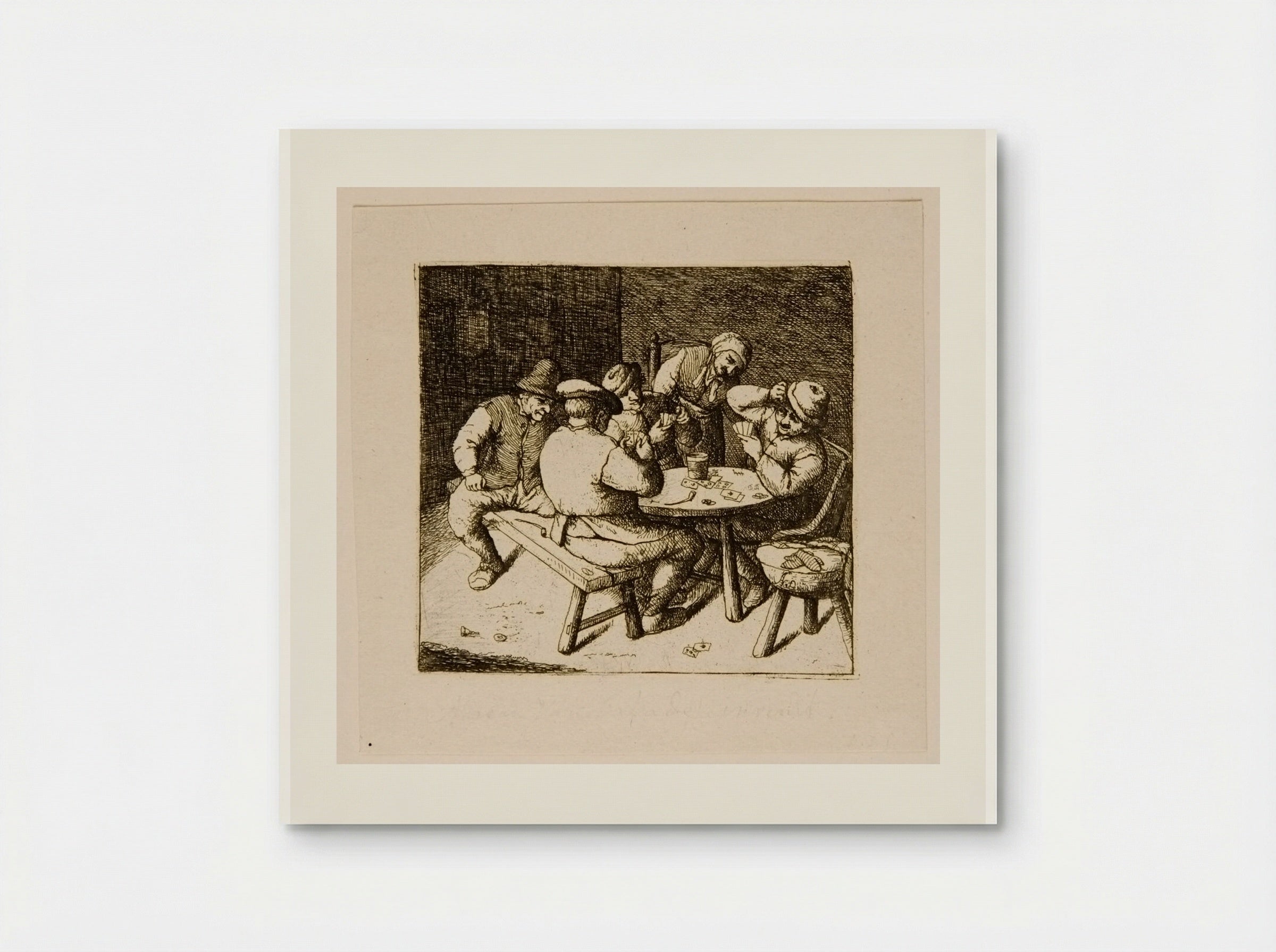 Game of Cards (second plate) - David Deuchar - Poster