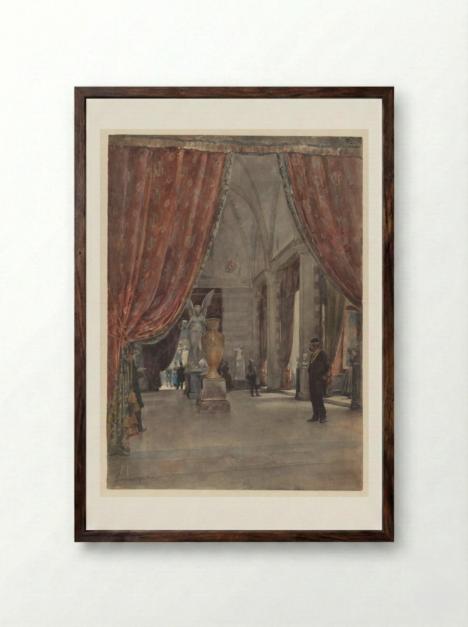 Gang van Bloemgracht 70 te Amsterdam - Jan Hoynck van Papendrecht - Framed Print Dark Wood