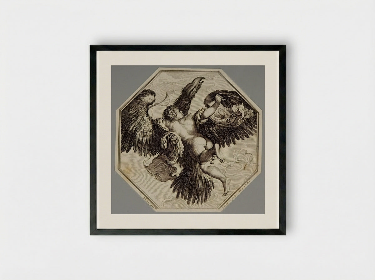 Ganymede (After Titian) - Gérard Audran - Framed Print Black