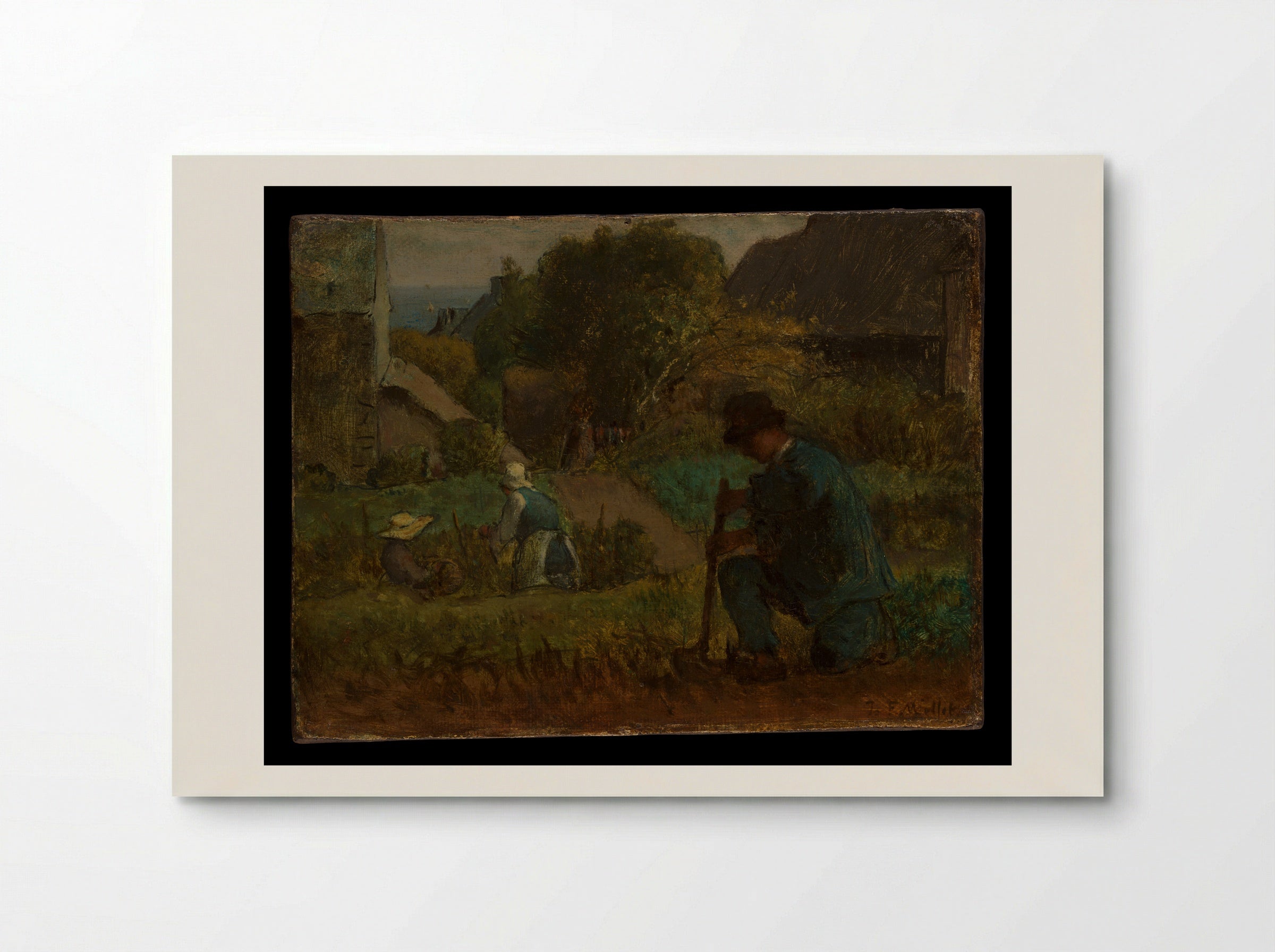 Garden Scene - Jean-François Millet - Poster