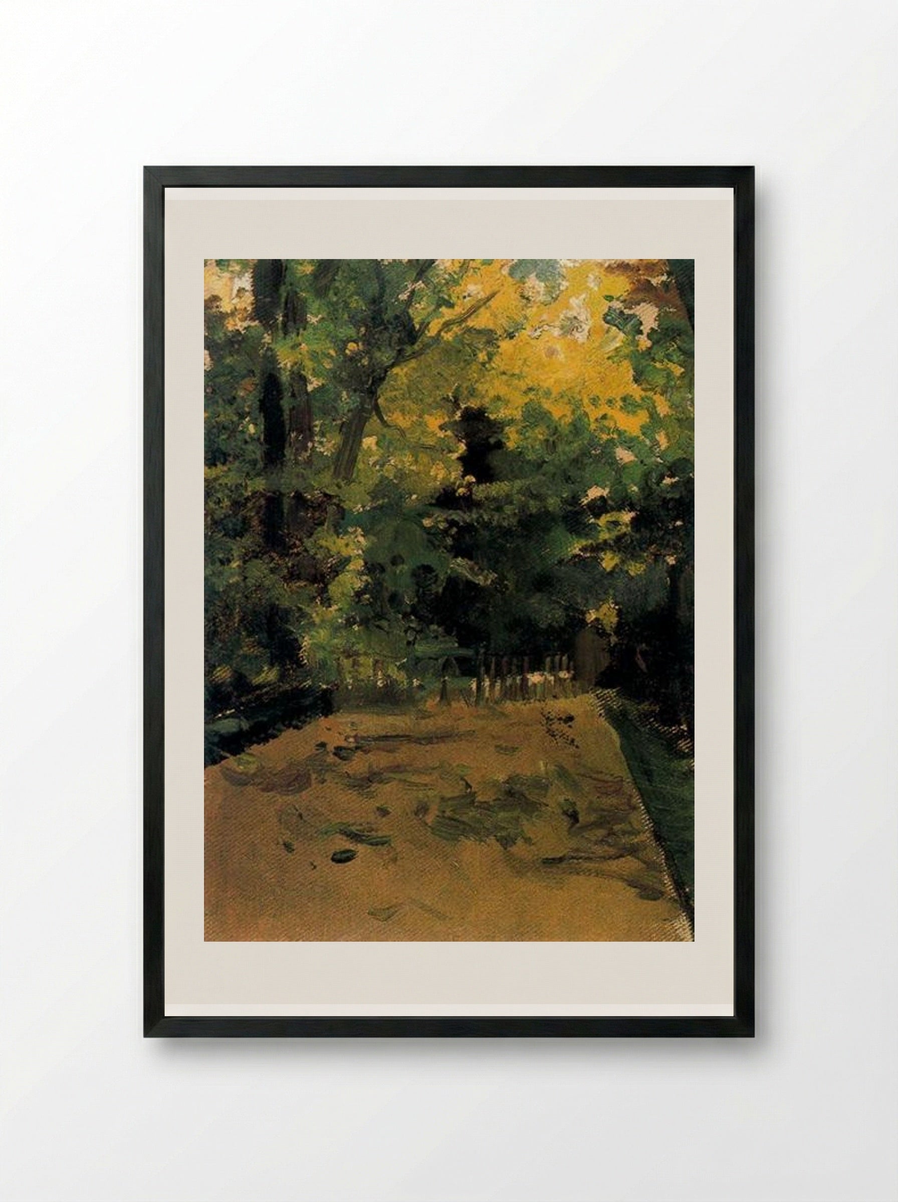 Garden of Italy - Joaquín Sorolla - Framed Print Black