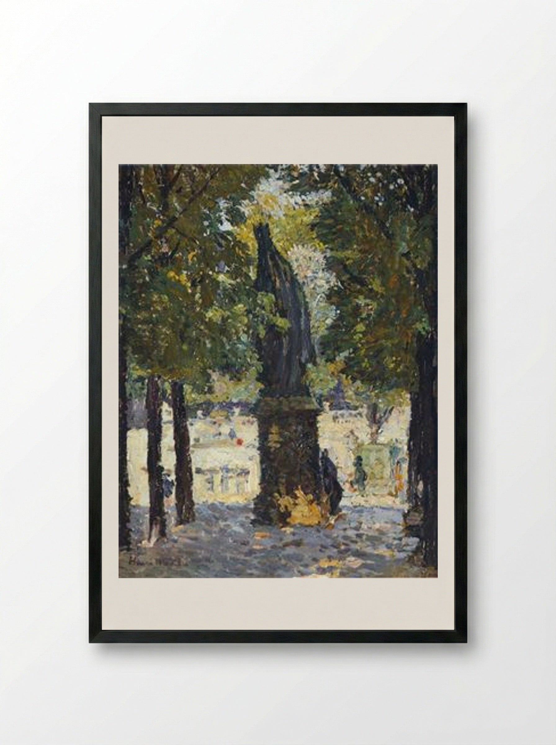 Garden of Luxembourg - Henri Martin - Framed Print Black