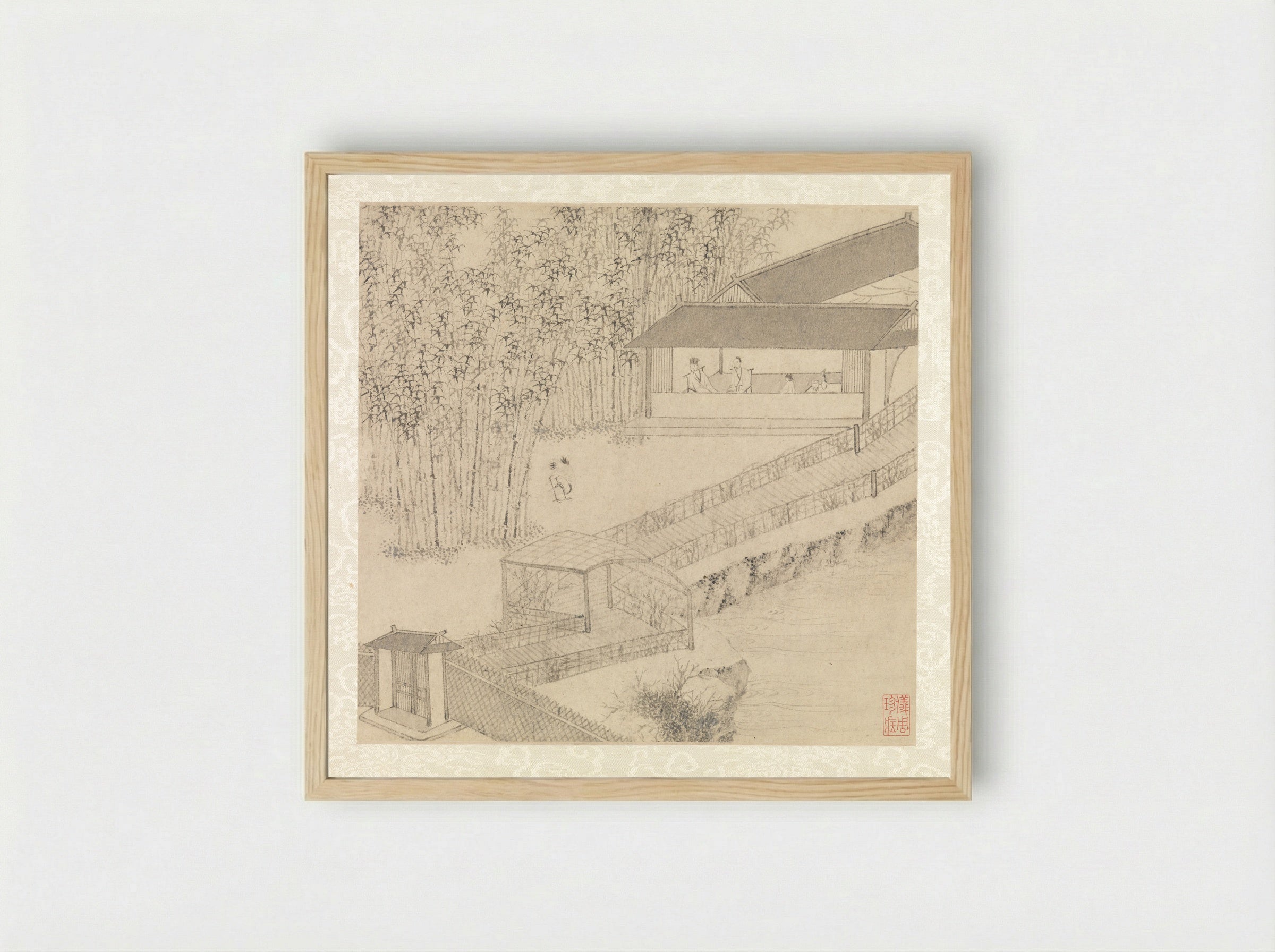 Garden of the Inept Administrator - Wen Zhengming - Framed Print Wood