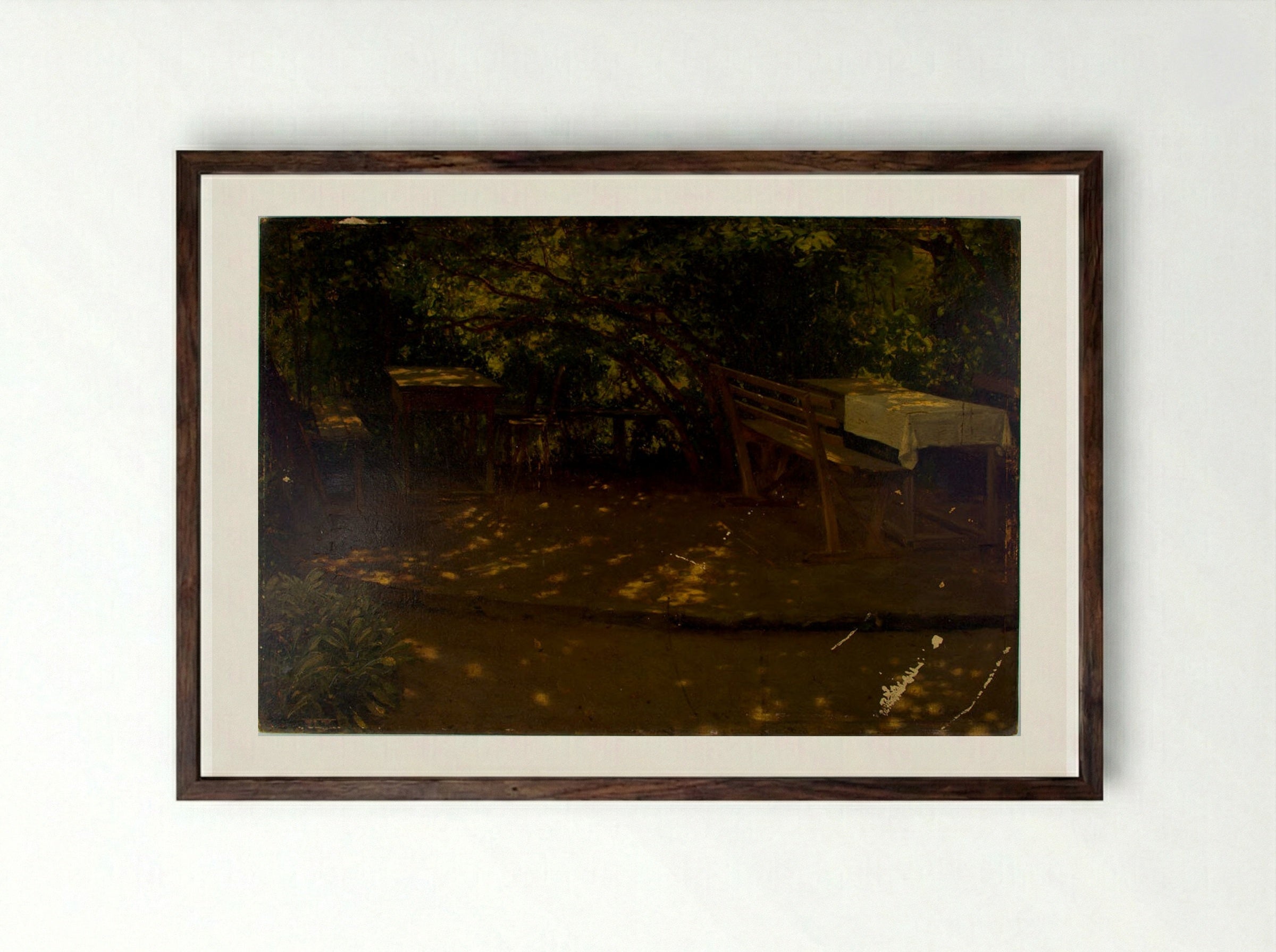 Garden - William Valentine Schevill - Framed Print Dark Wood