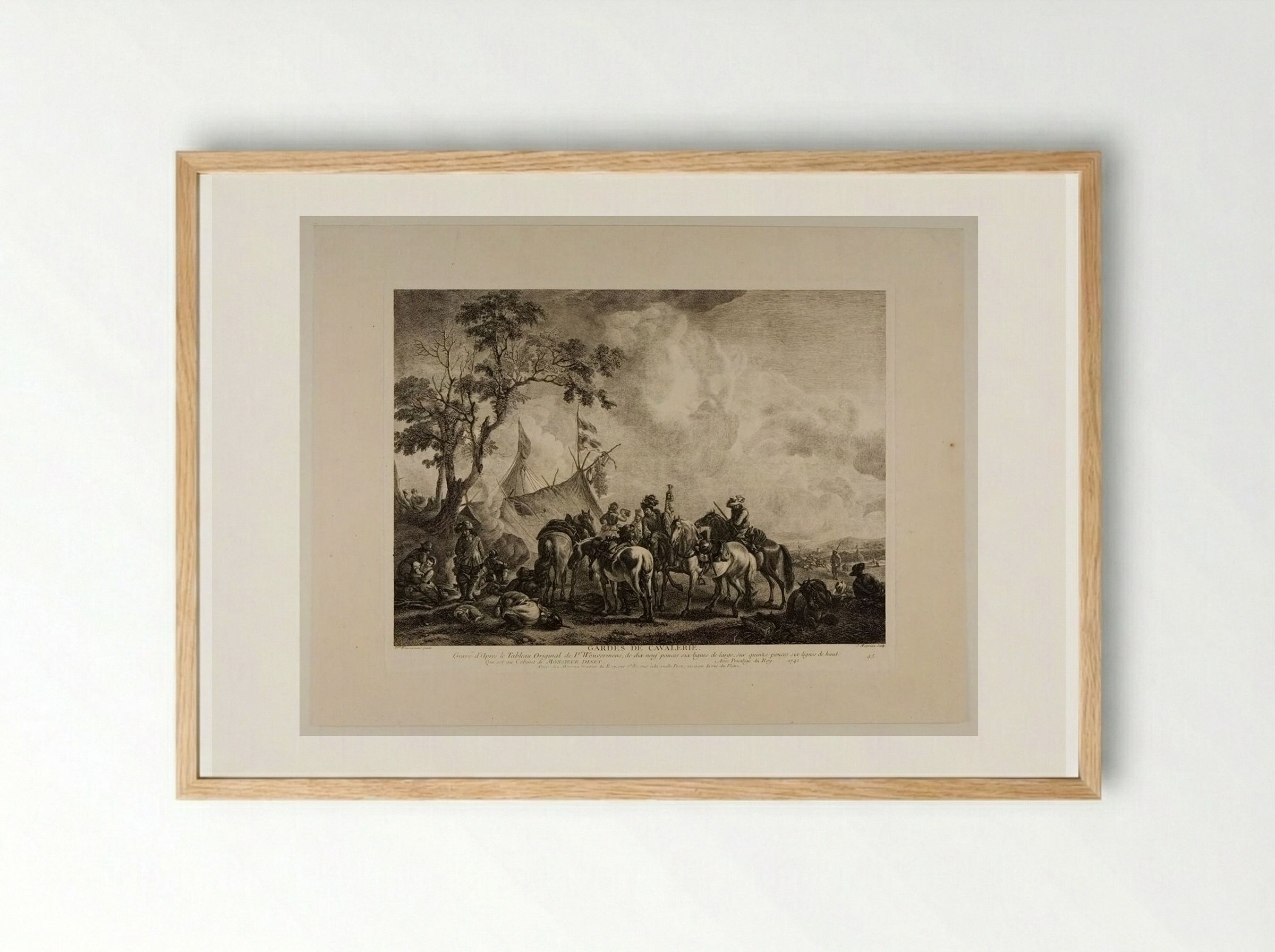 Gardes de Cavalerie - Jean Moyreau - Framed Print Wood