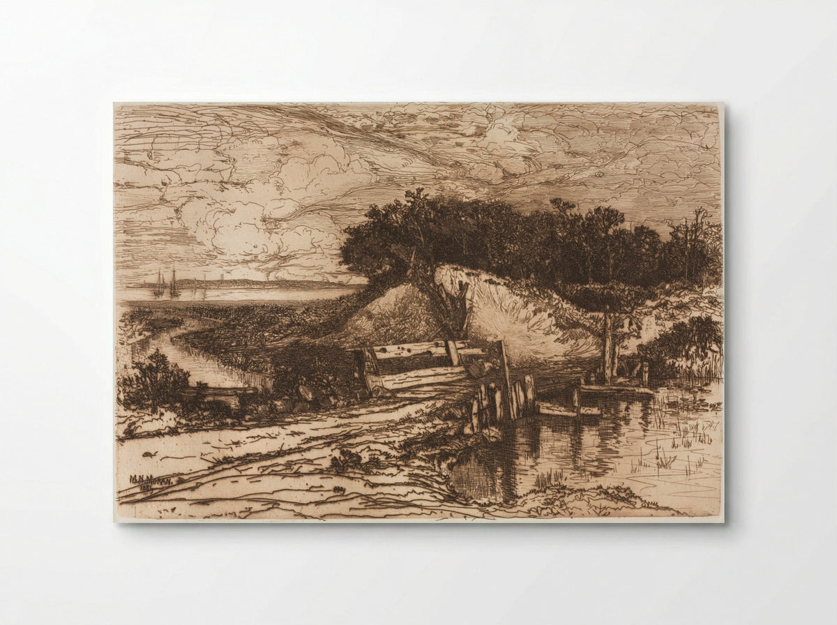 Gardiner's Bay, Long Island, seen from Fresh Pond - Mary Nimmo Moran - Poster
