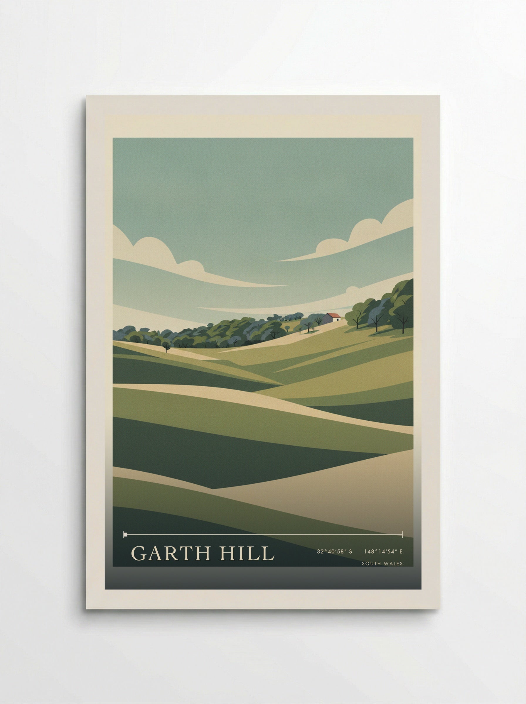 Garth Hill South Wales Wales Travel Poster - Poster