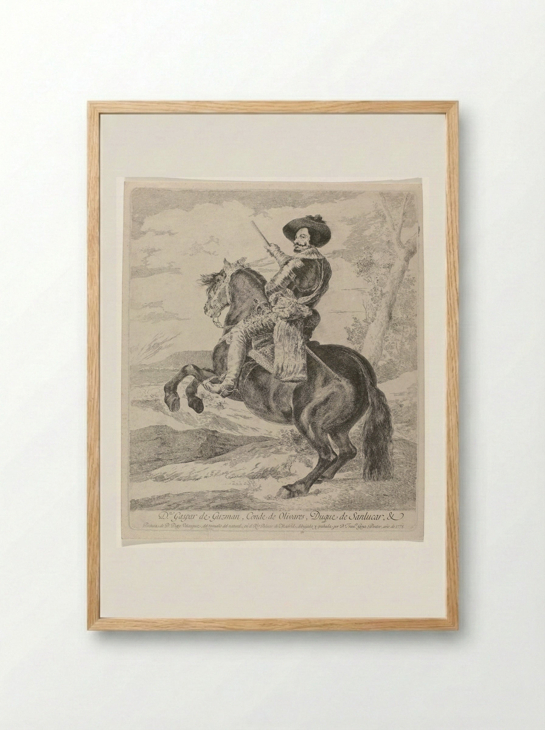 Gaspar de Guzman, Count-Duke of Olivares - Francisco de Goya - Framed Print Wood