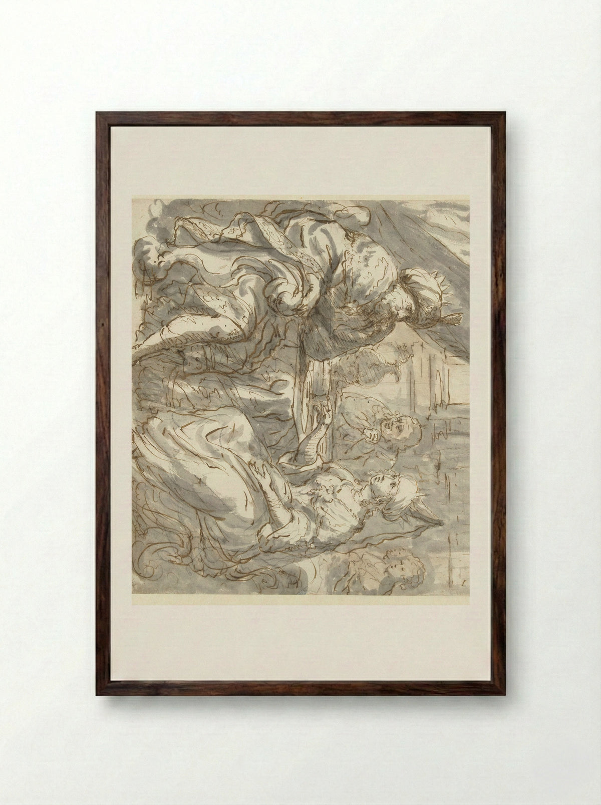 Gastmaal van Ester - Zacharias Blijhooft - Framed Print Dark Wood