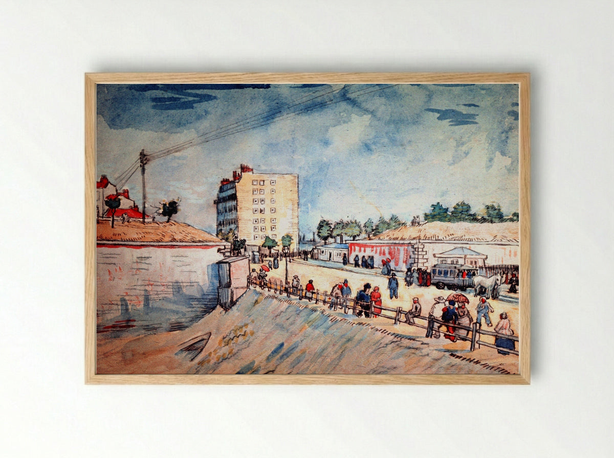 Gate in the Paris Ramparts - Vincent van Gogh - Framed Print Wood
