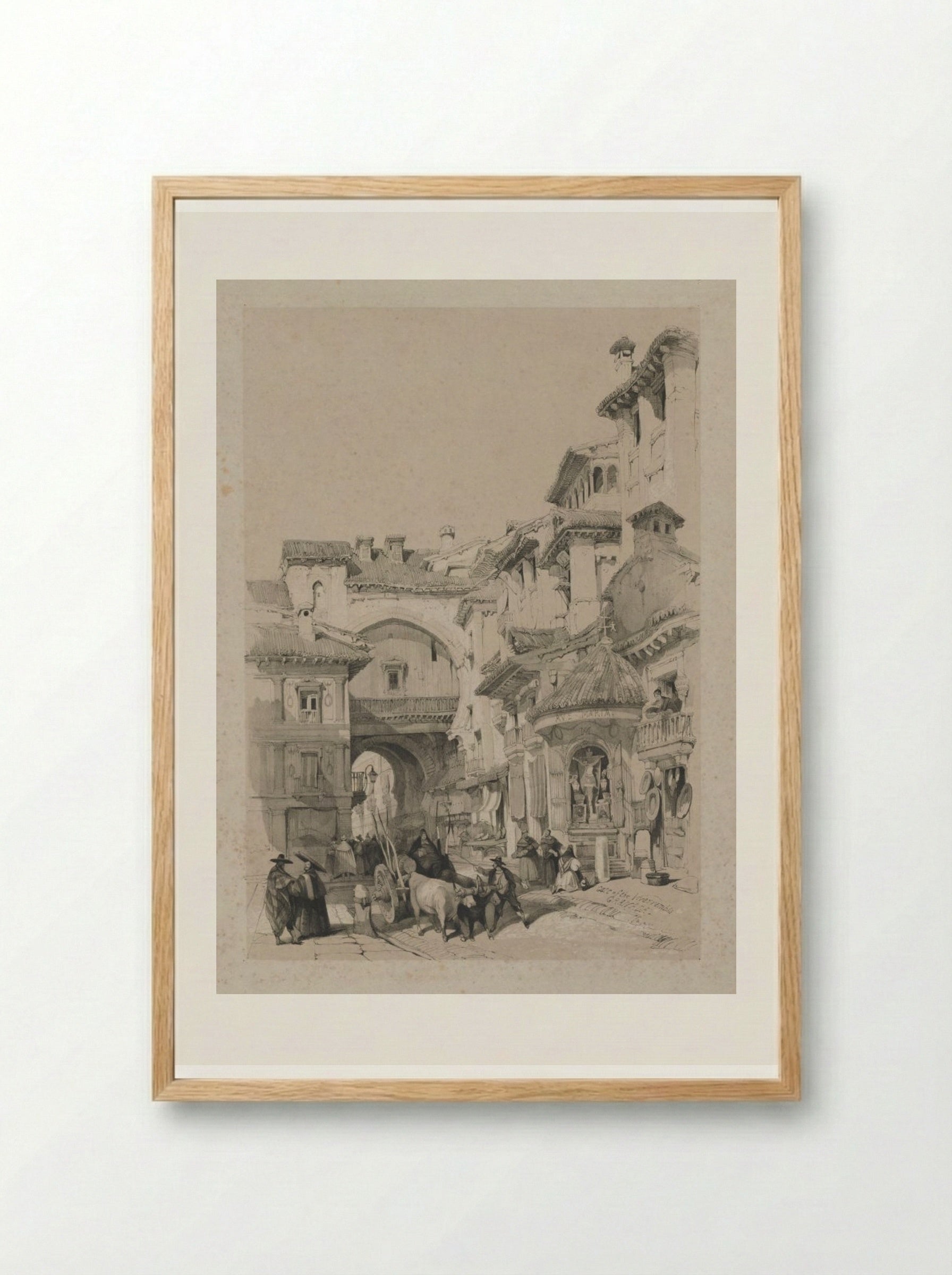 Gate of the Vivarrambla, Granada - Thomas Shotter Boys - Framed Print Wood