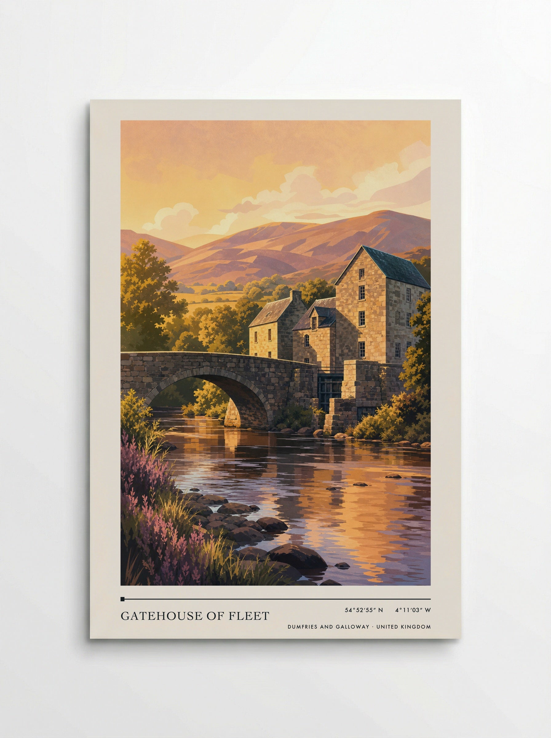 Gatehouse of Fleet Dumfries and Galloway United Kingdom Travel Poster - Poster