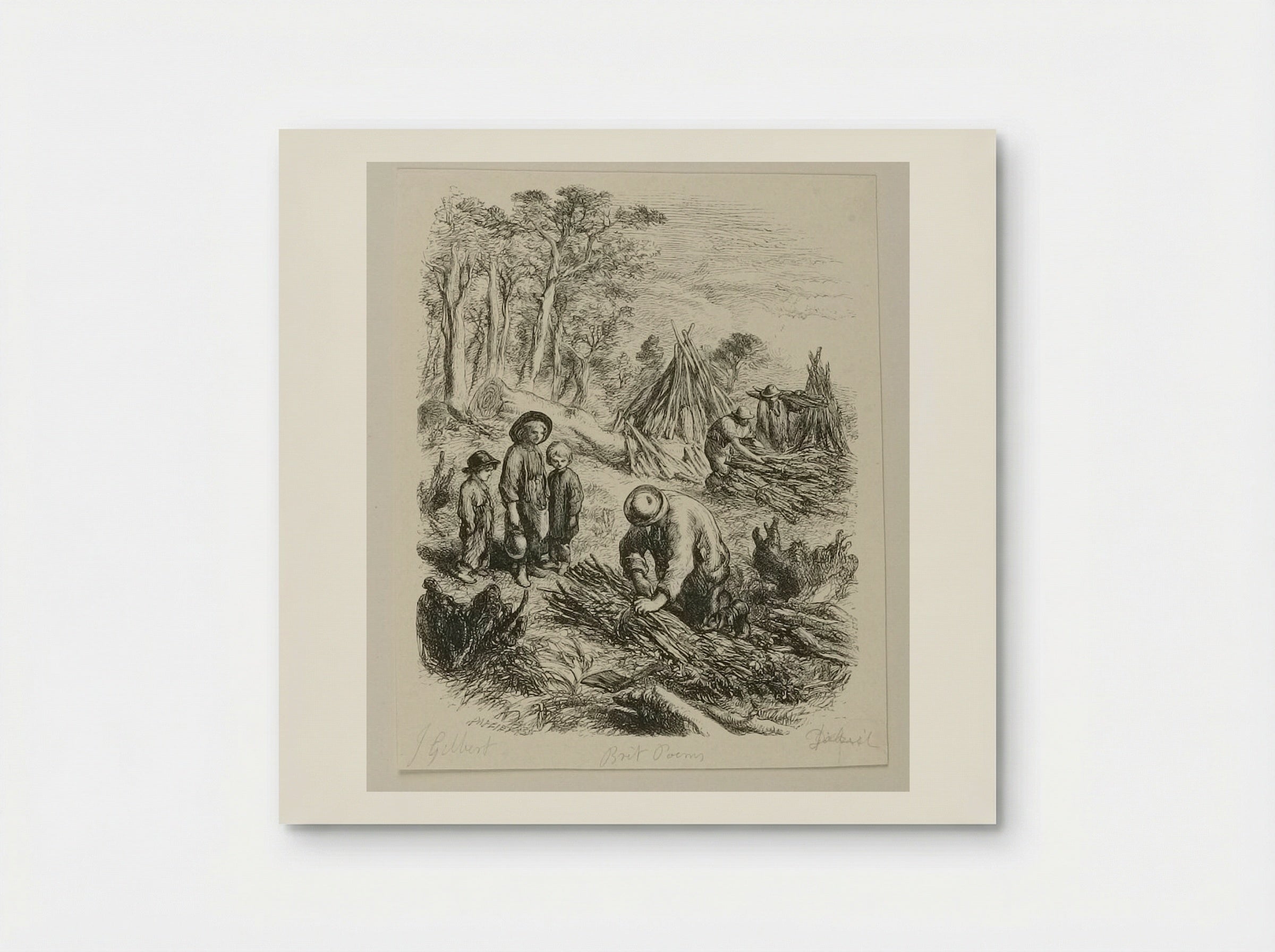 Gathering Fagots - Edward Dalziel - Poster