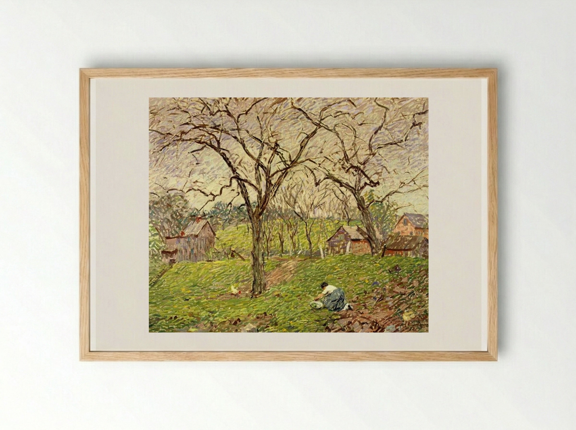 Gathering Greens - Robert Spencer - Framed Print Wood