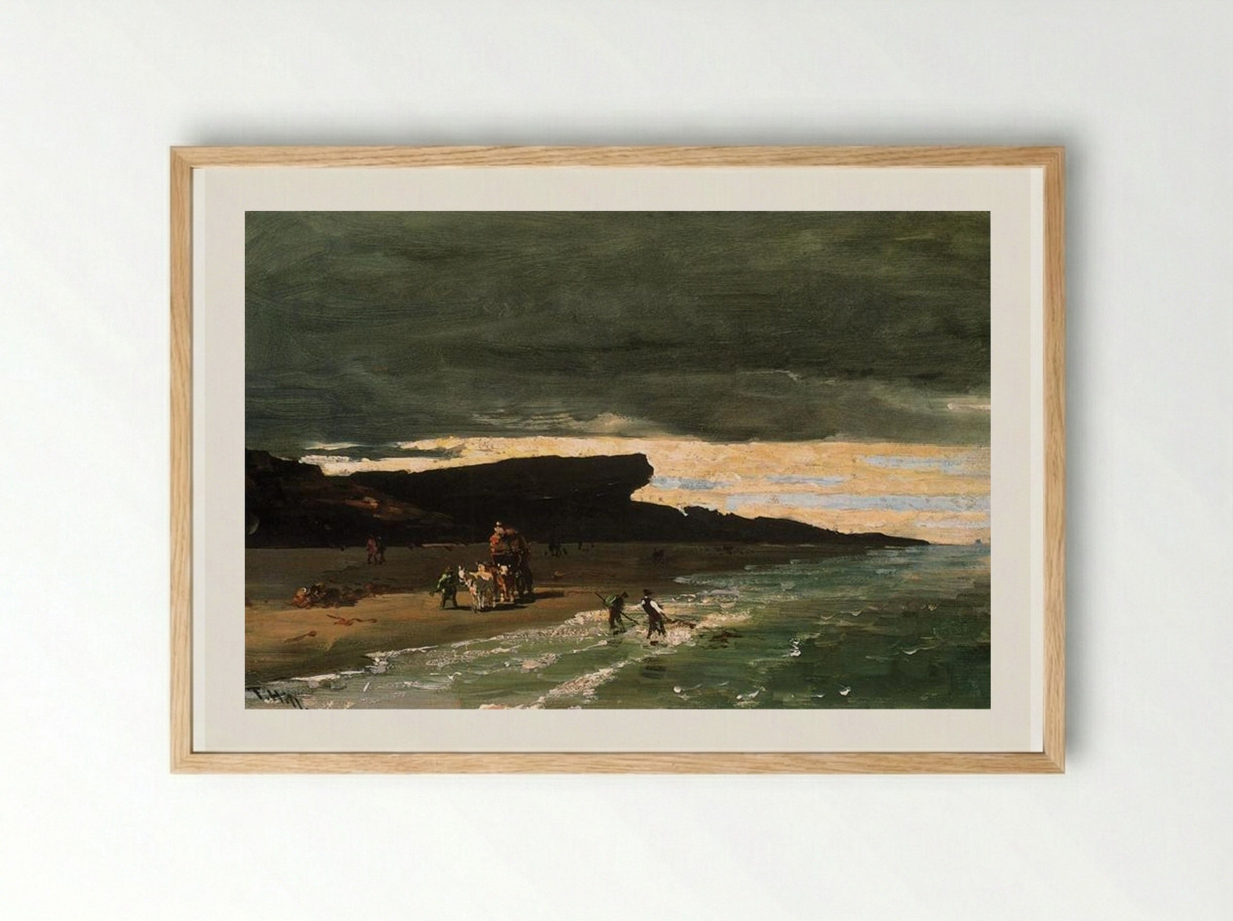 Gathering Sedge - Thomas Hill - Framed Print Wood