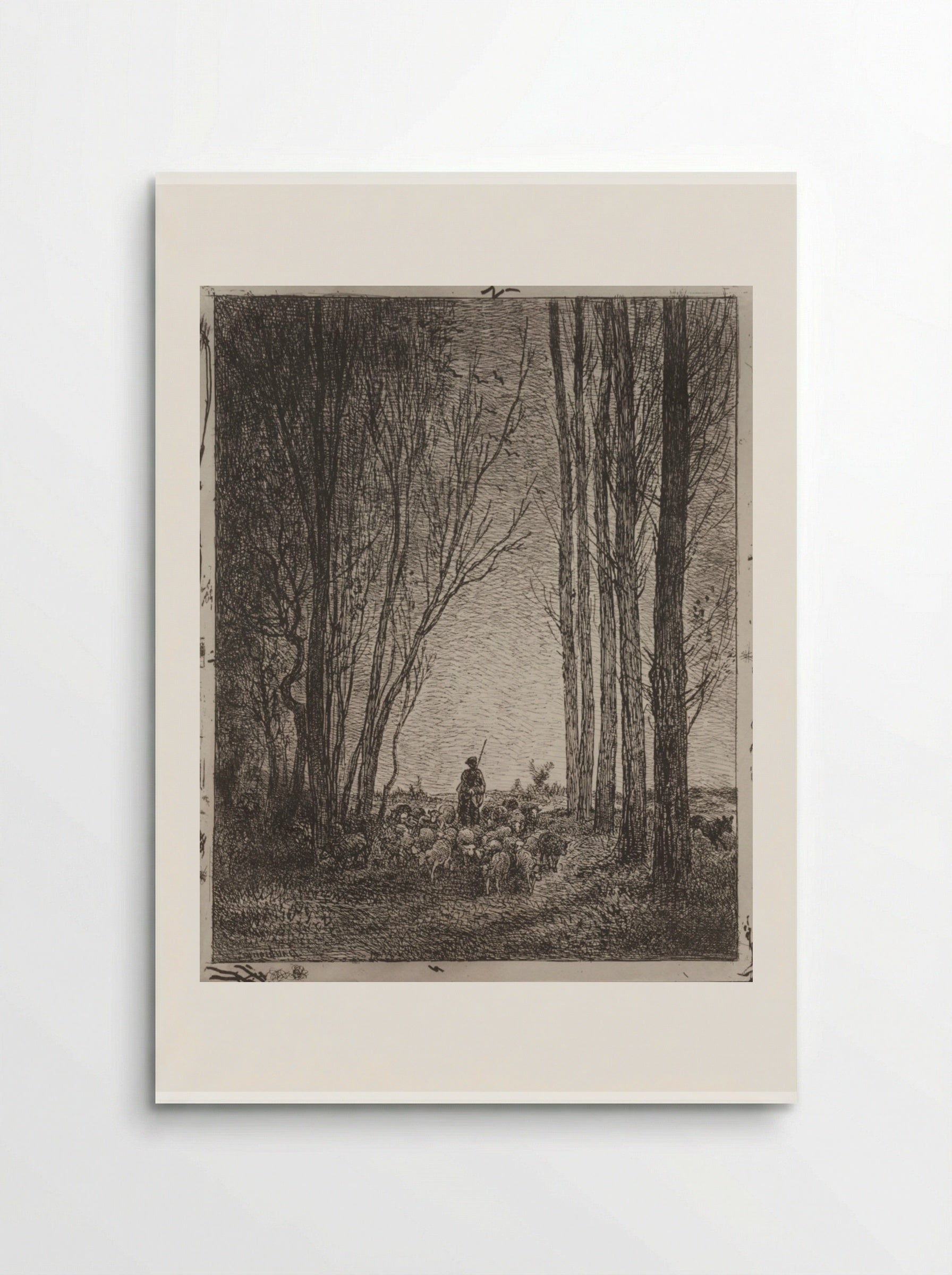 Gathering in the Flock - Charles François Daubigny - Poster