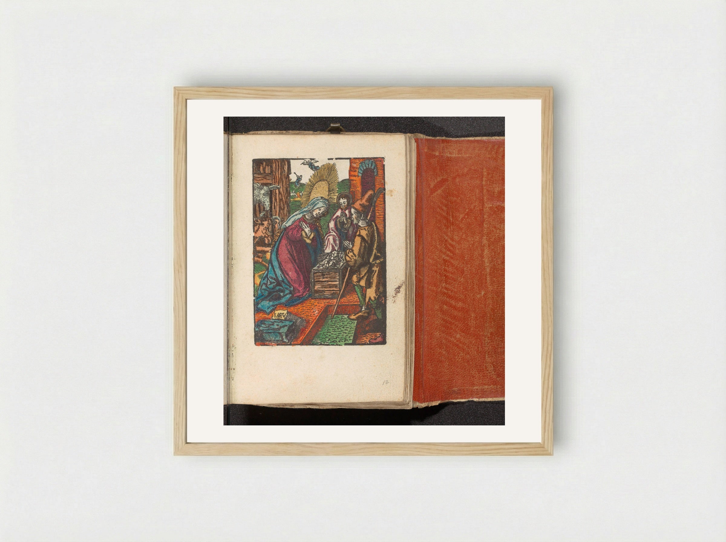 Geboorte van Christus - Doen Pietersz. - Framed Print Wood