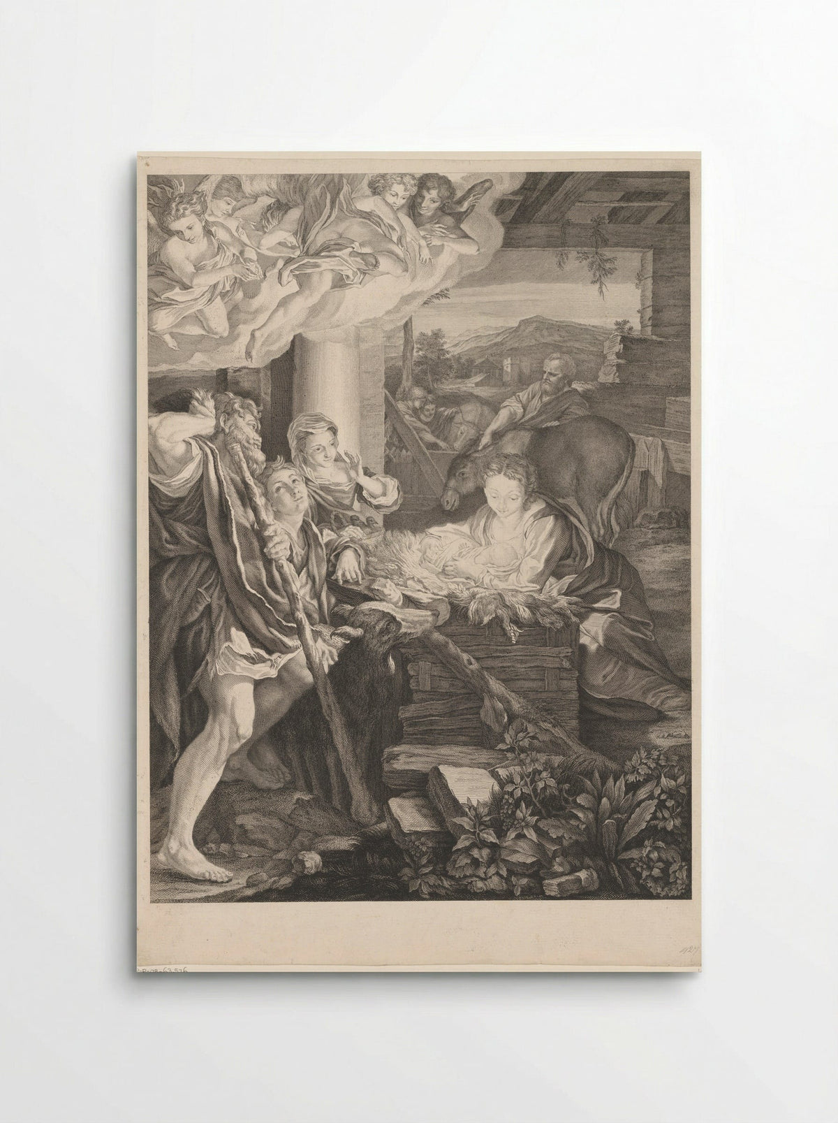 Geboorte van Christus - Pierre Louis Surugue - Poster