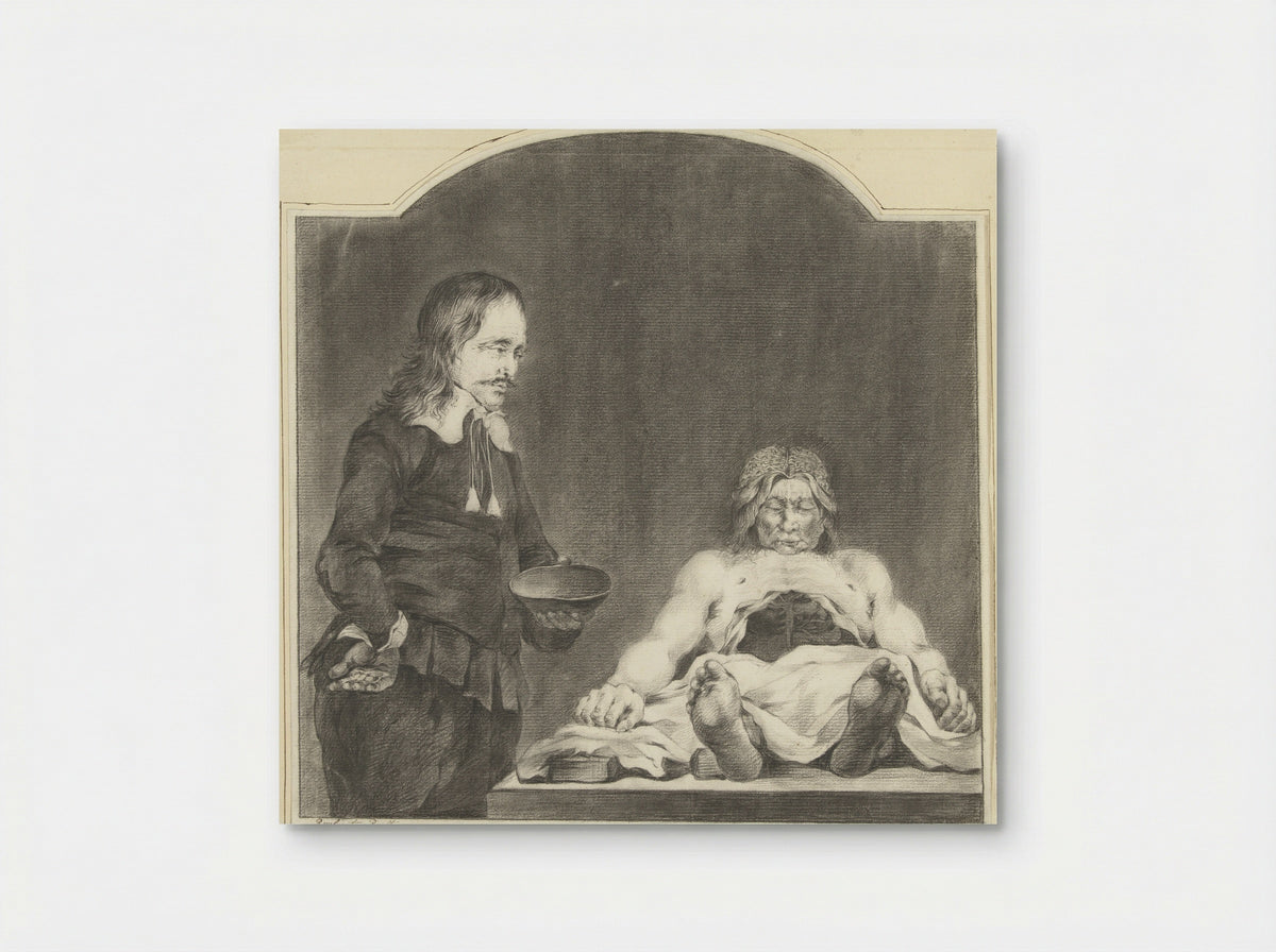 Gedeelte van de Anatomische les van Dr. Deyman - J. Dillhoff - Poster