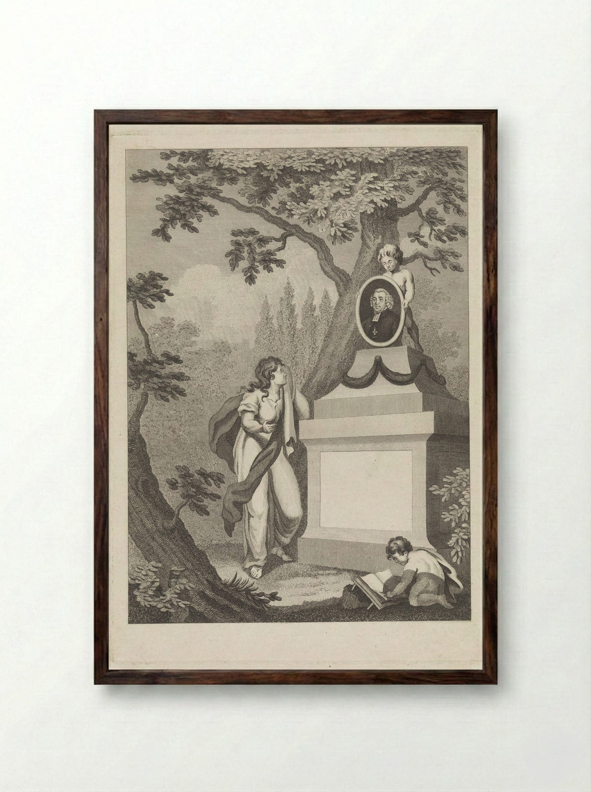 Gedenkteken voor Petrus Haack - Jacobus Wijsman - Framed Print Dark Wood