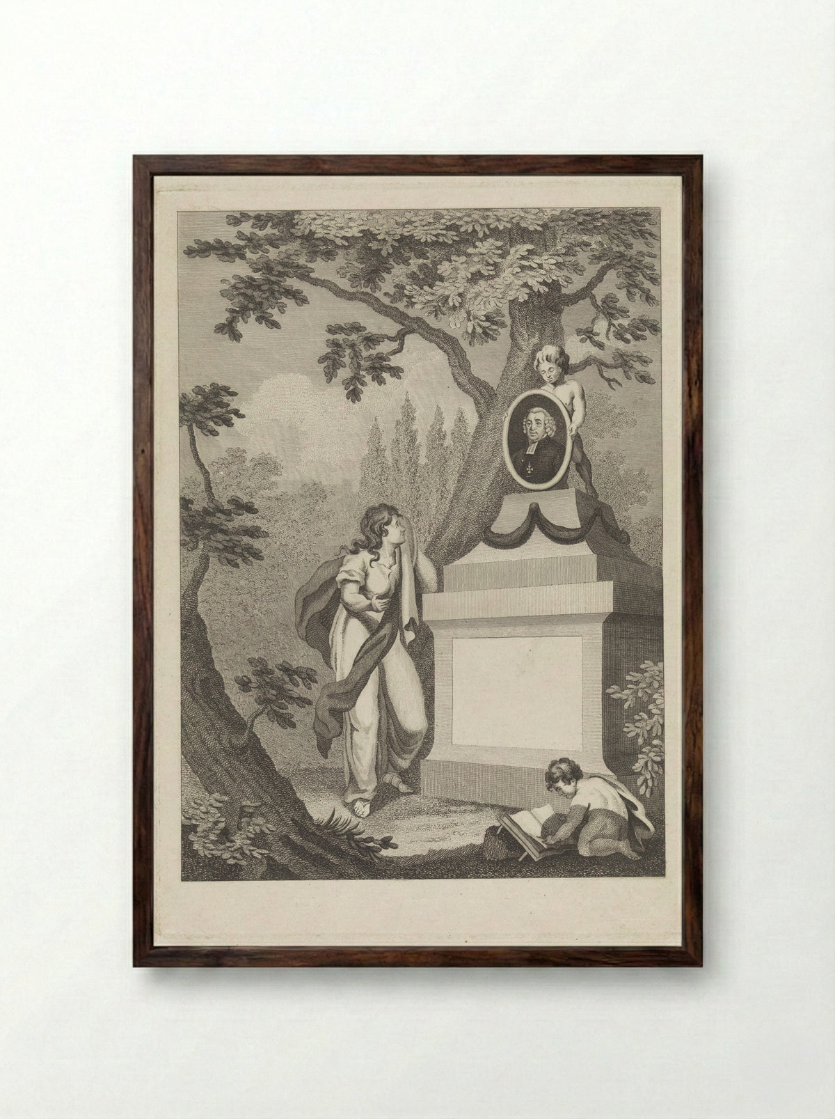 Gedenkteken voor Petrus Haack - Jacobus Wijsman - Framed Print Dark Wood