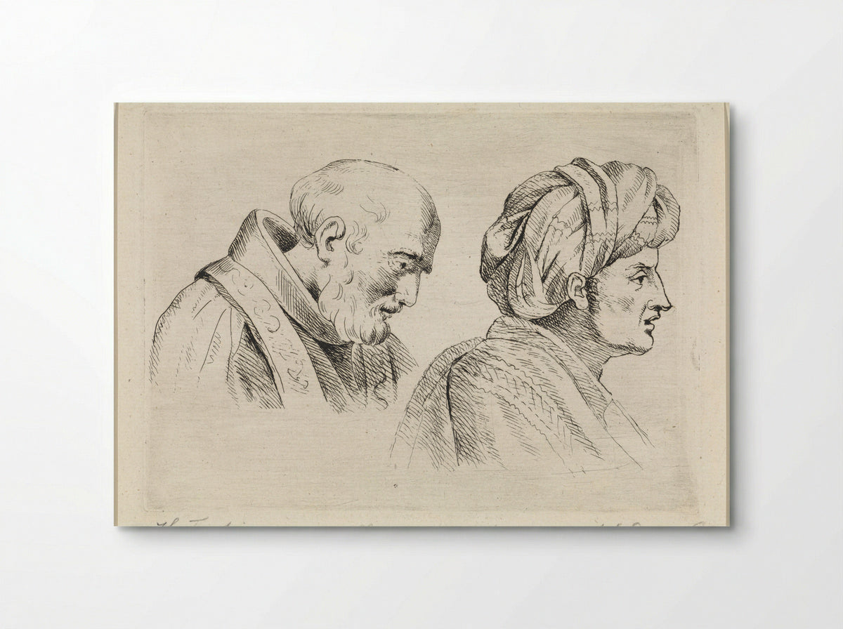 Geestelijke en een man met tulband - Henricus Turken - Poster