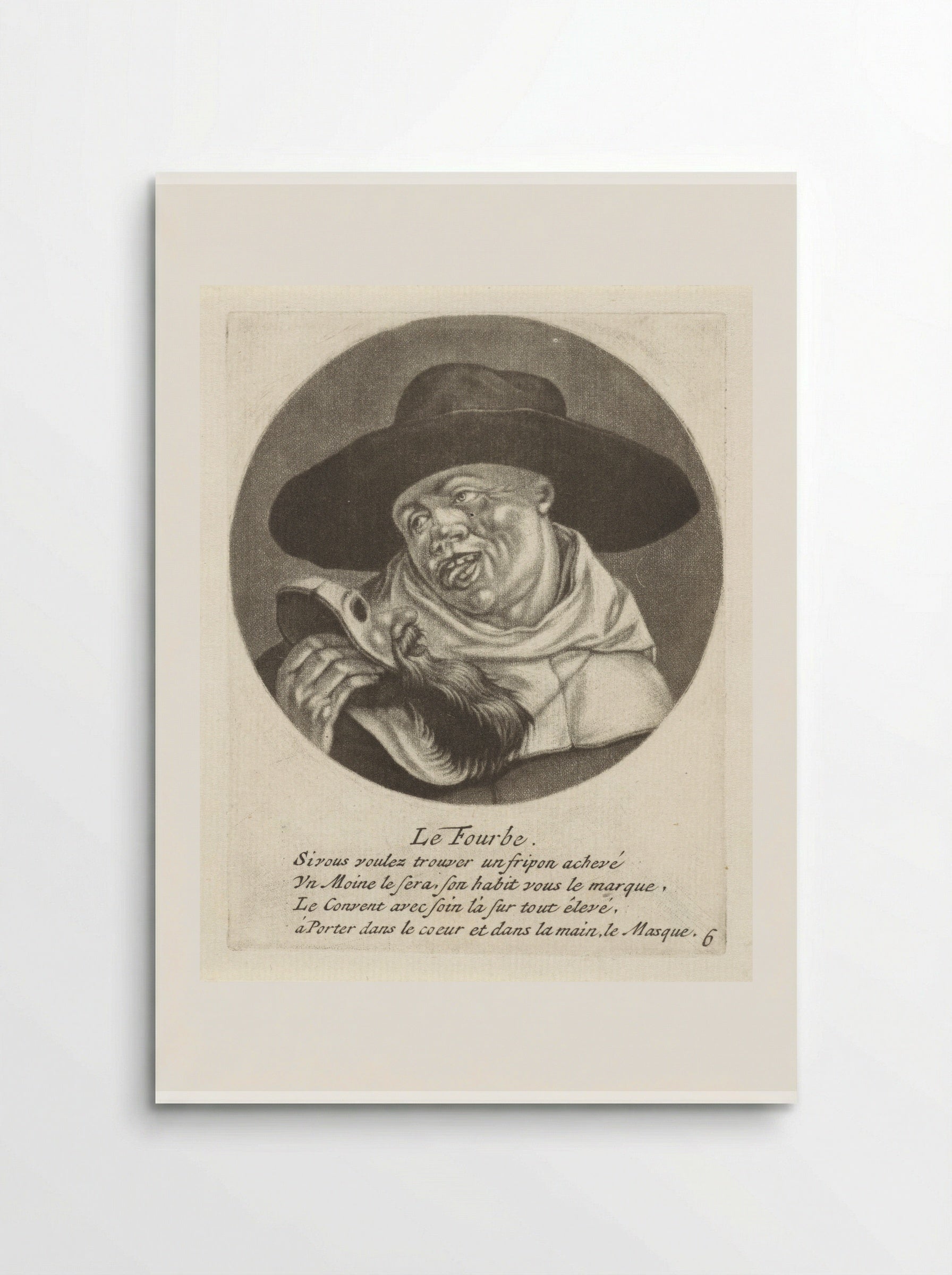 Geestelijke met een masker (Le Fourbe) - Jacob Gole - Poster