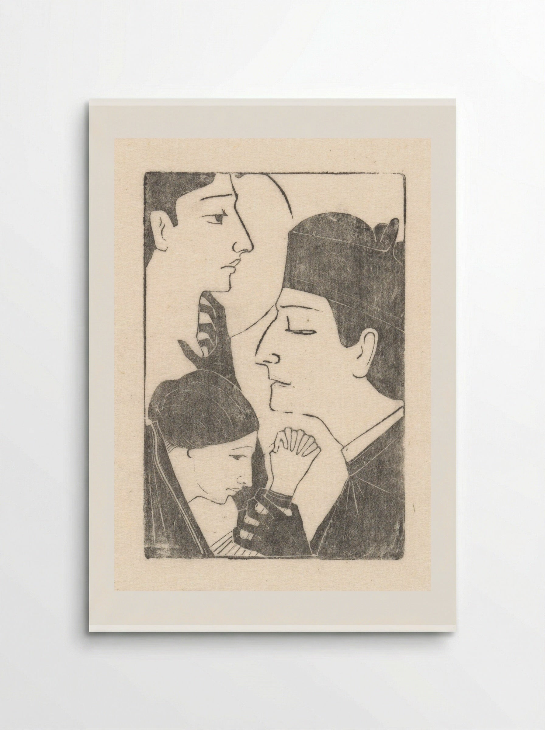 Geestelijke met vrouw en jongeling - Karel Petrus Cornelis de Bazel - Poster