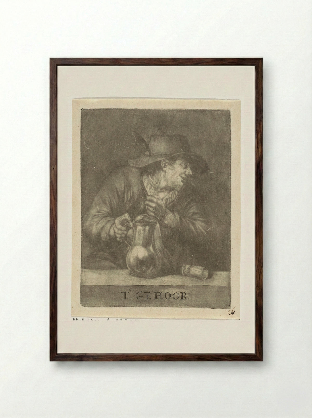 Gehoor (Hearing) - Pieter Pickaert - Framed Print Dark Wood