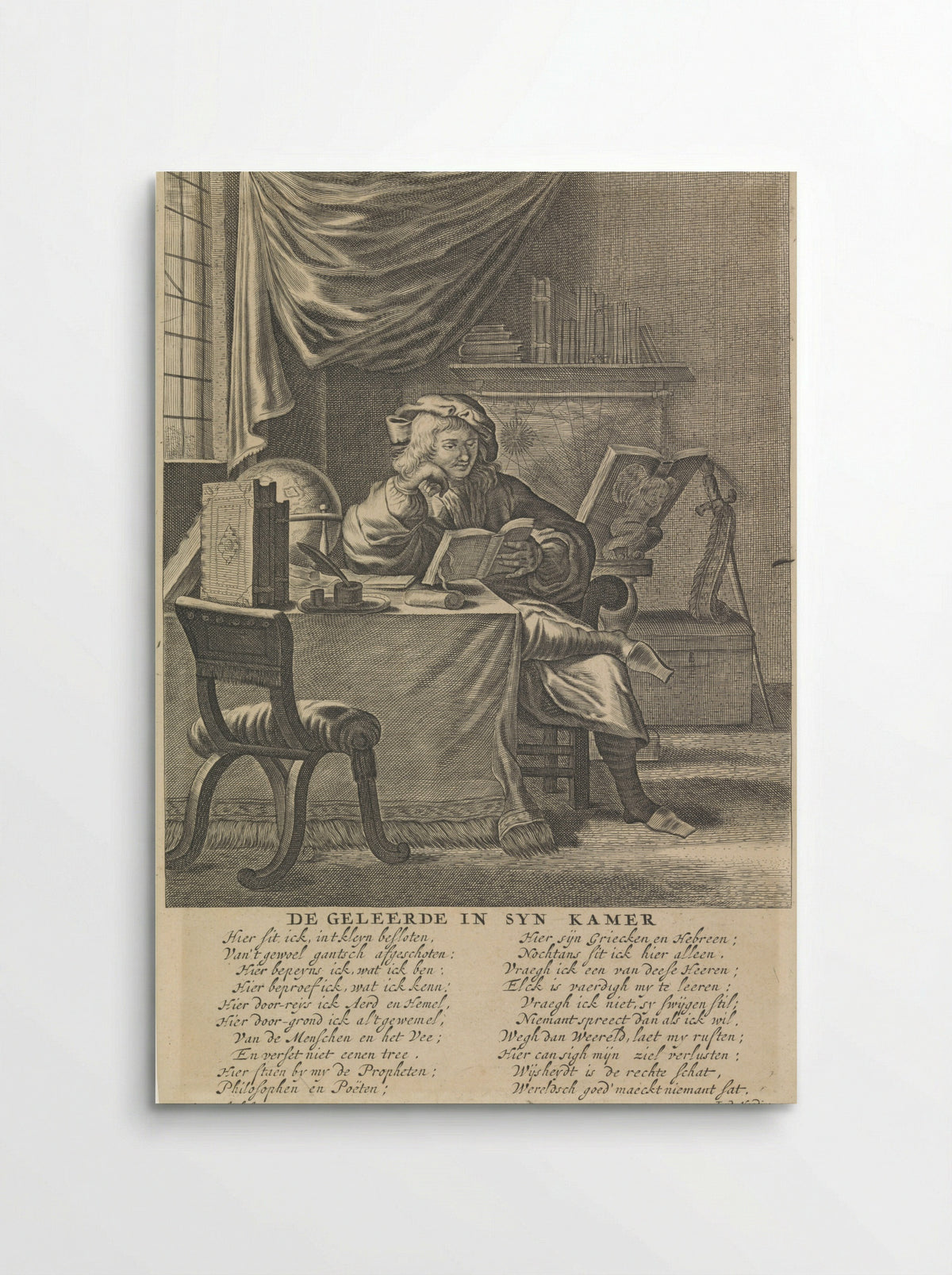 Geleerde in zijn studeerkamer - Jan Jacobsz. Wielant - Poster