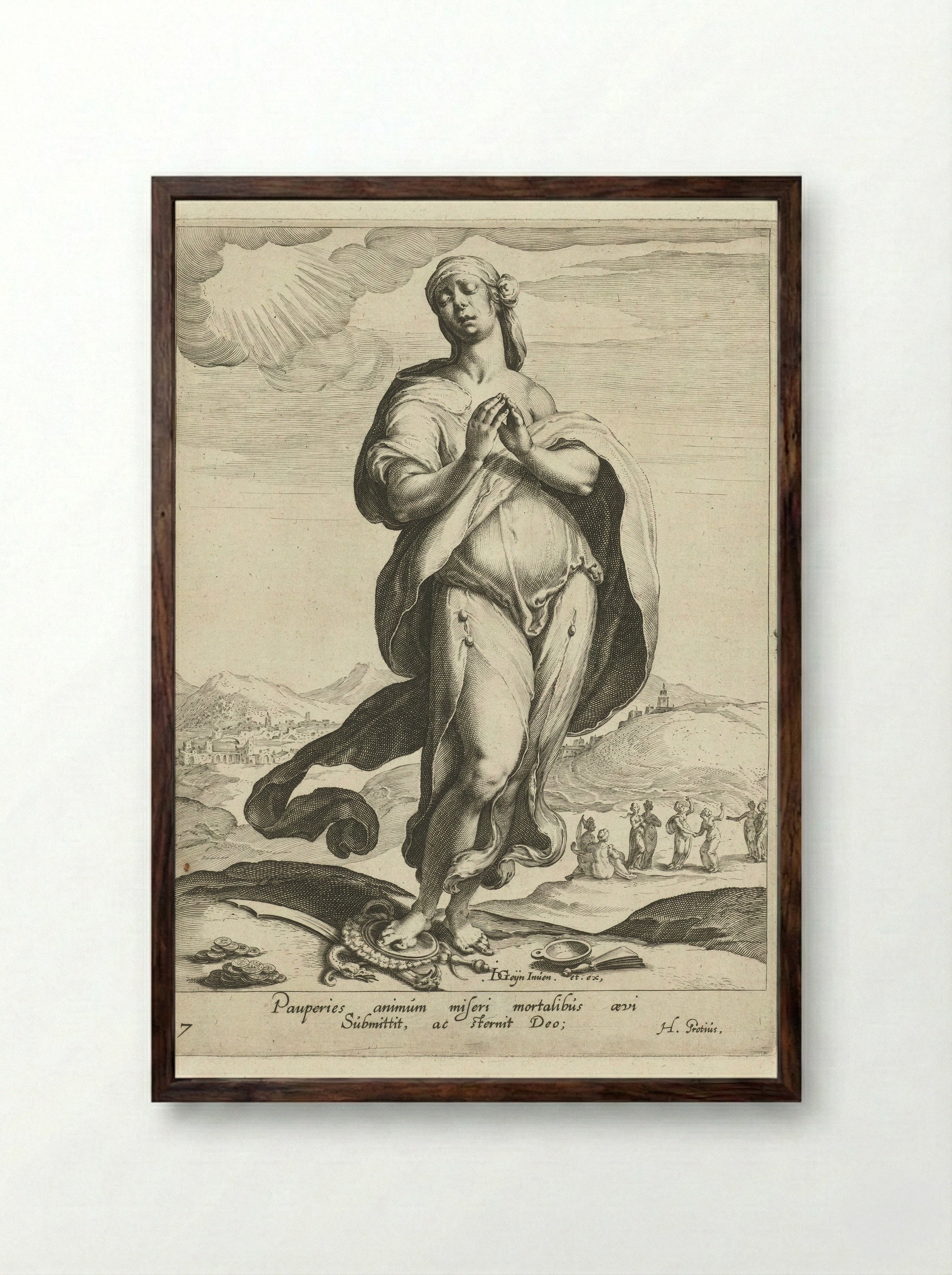 Geloof (Faith) - Zacharias Dolendo - Framed Print Dark Wood