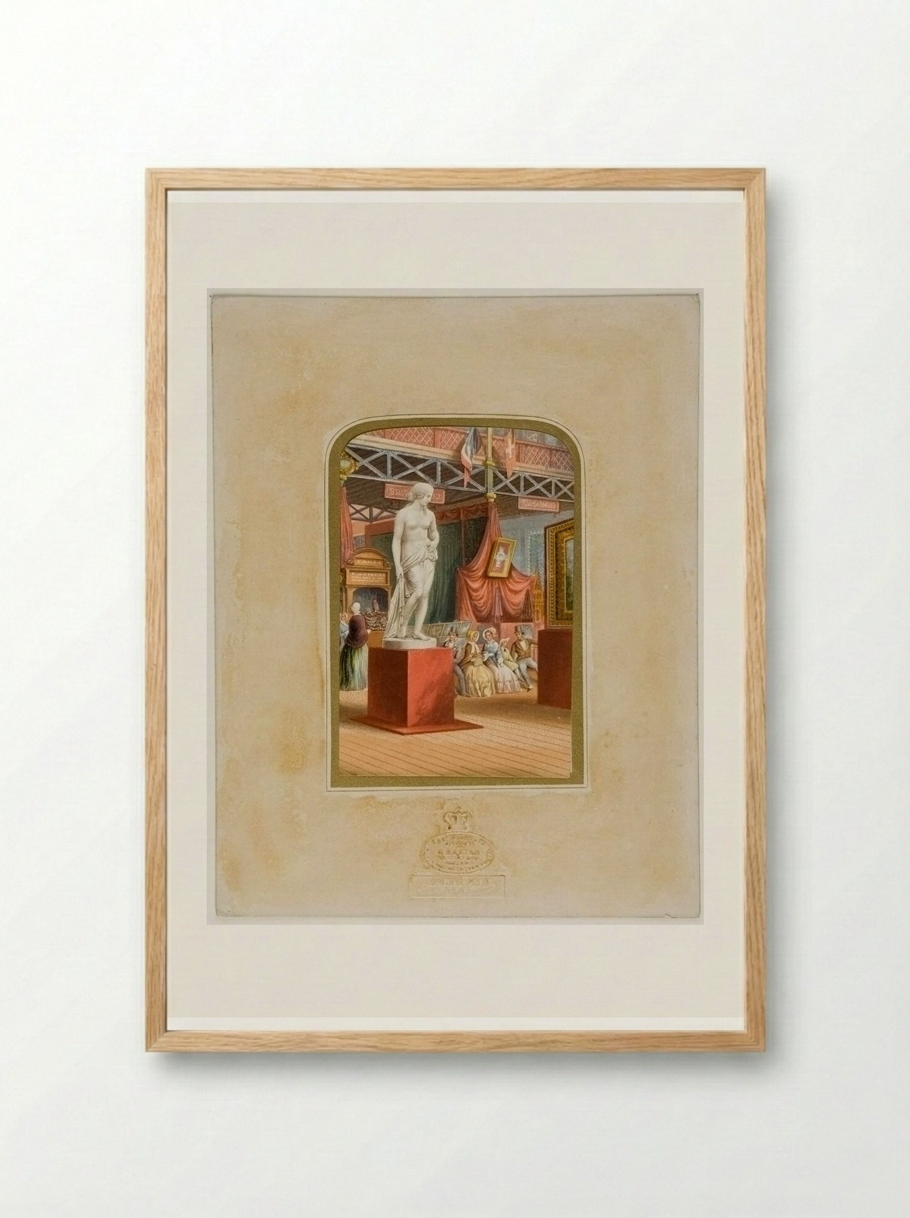 Gems of the Great Exhibition: A Nymph, by Wyatt - George Baxter - Framed Print Wood
