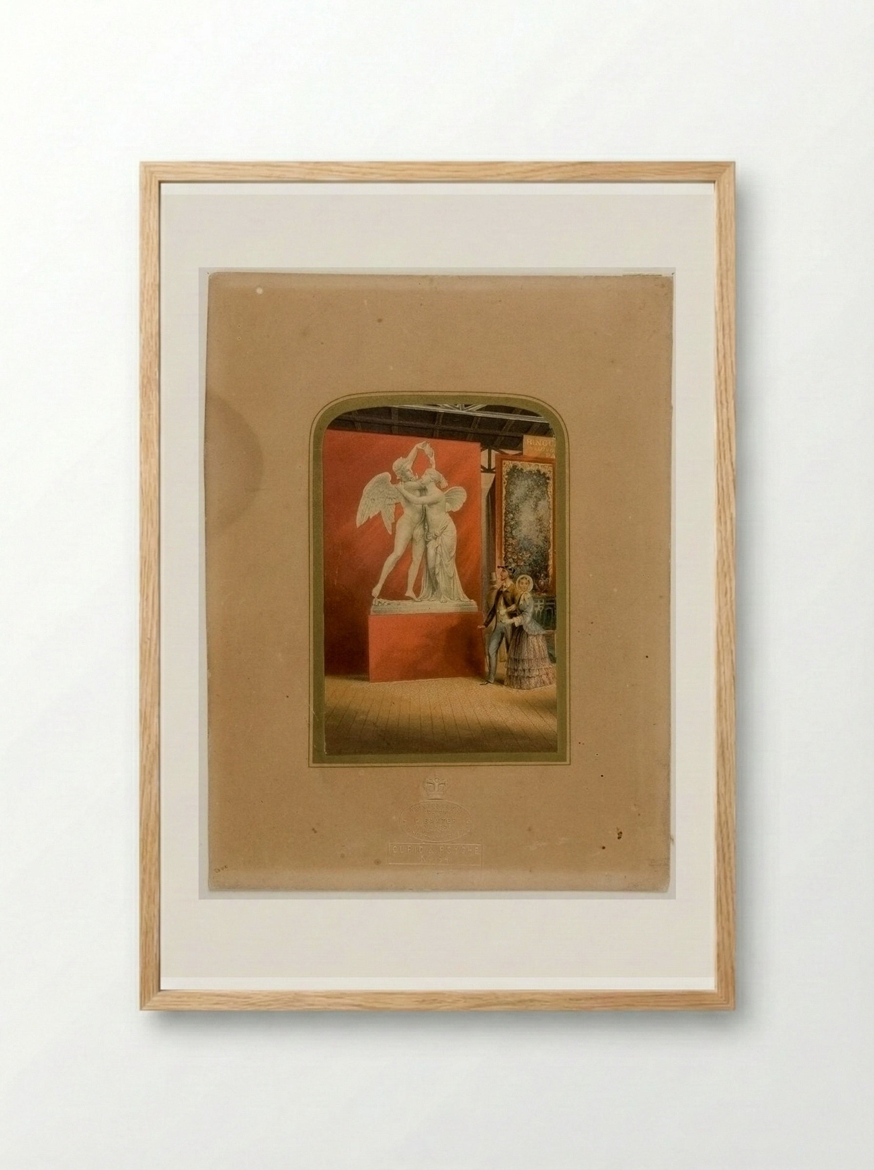Gems of the Great Exhibition: Cupid and Psyche - George Baxter - Framed Print Wood