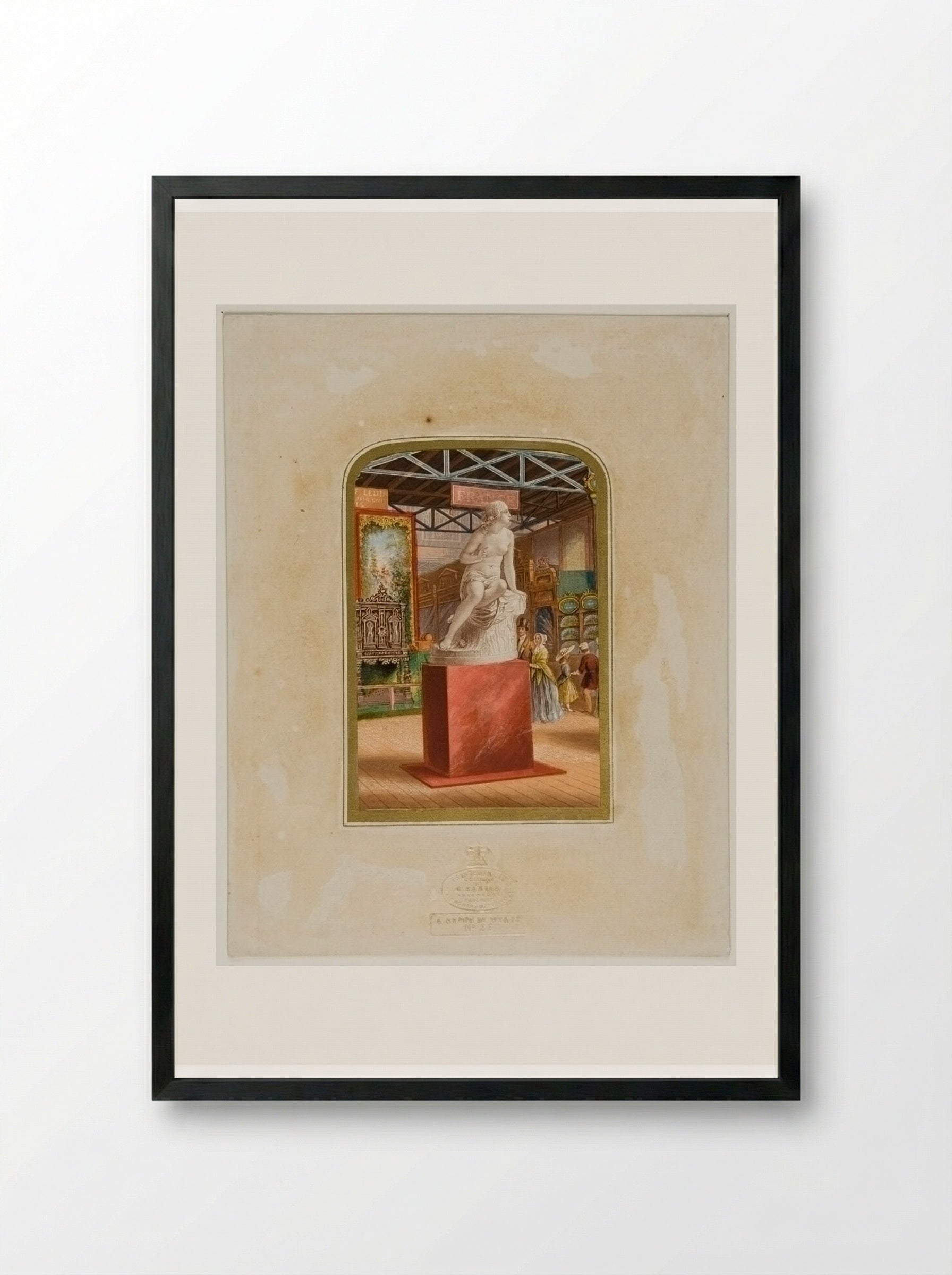 Gems of the Great Exhibition: Sabrina - George Baxter - Framed Print Black