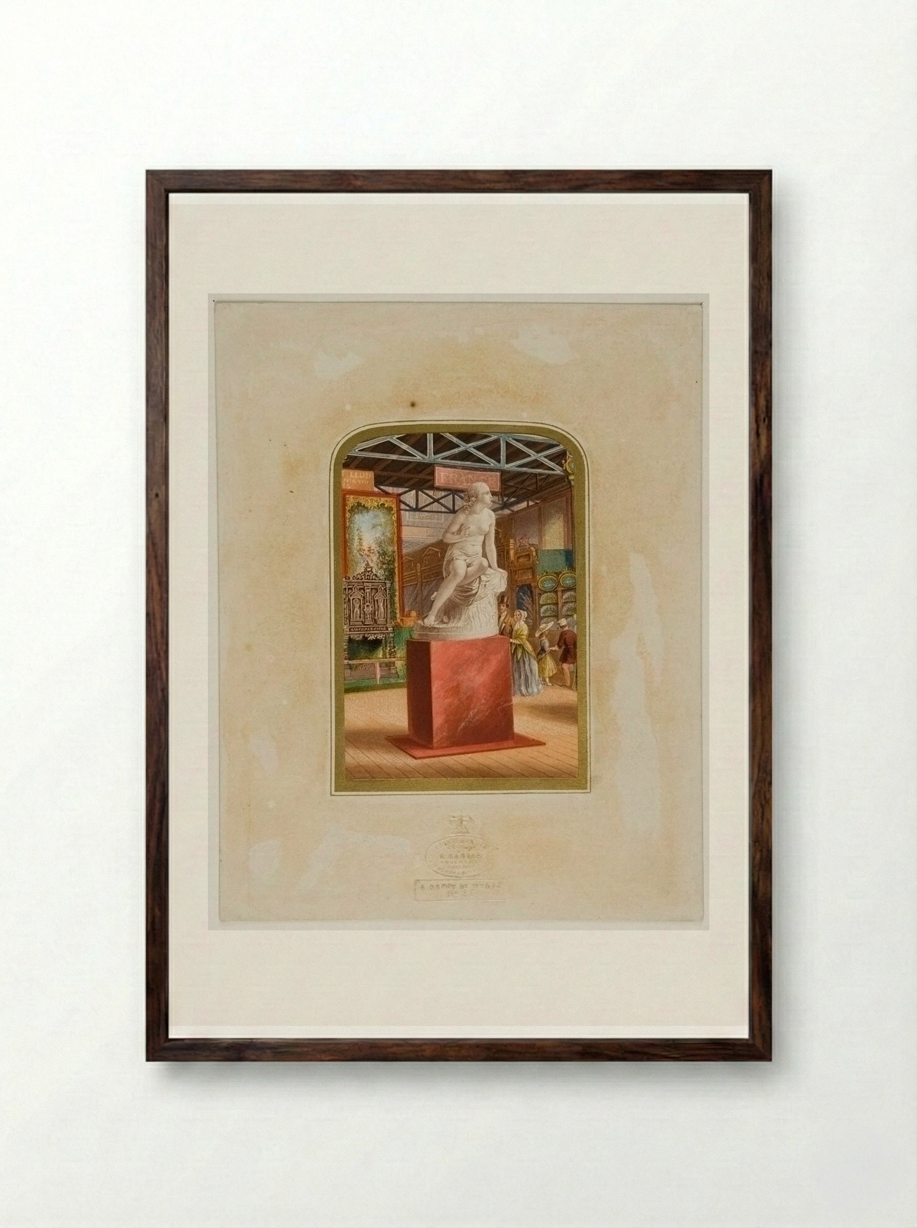 Gems of the Great Exhibition: Sabrina - George Baxter - Framed Print Dark Wood