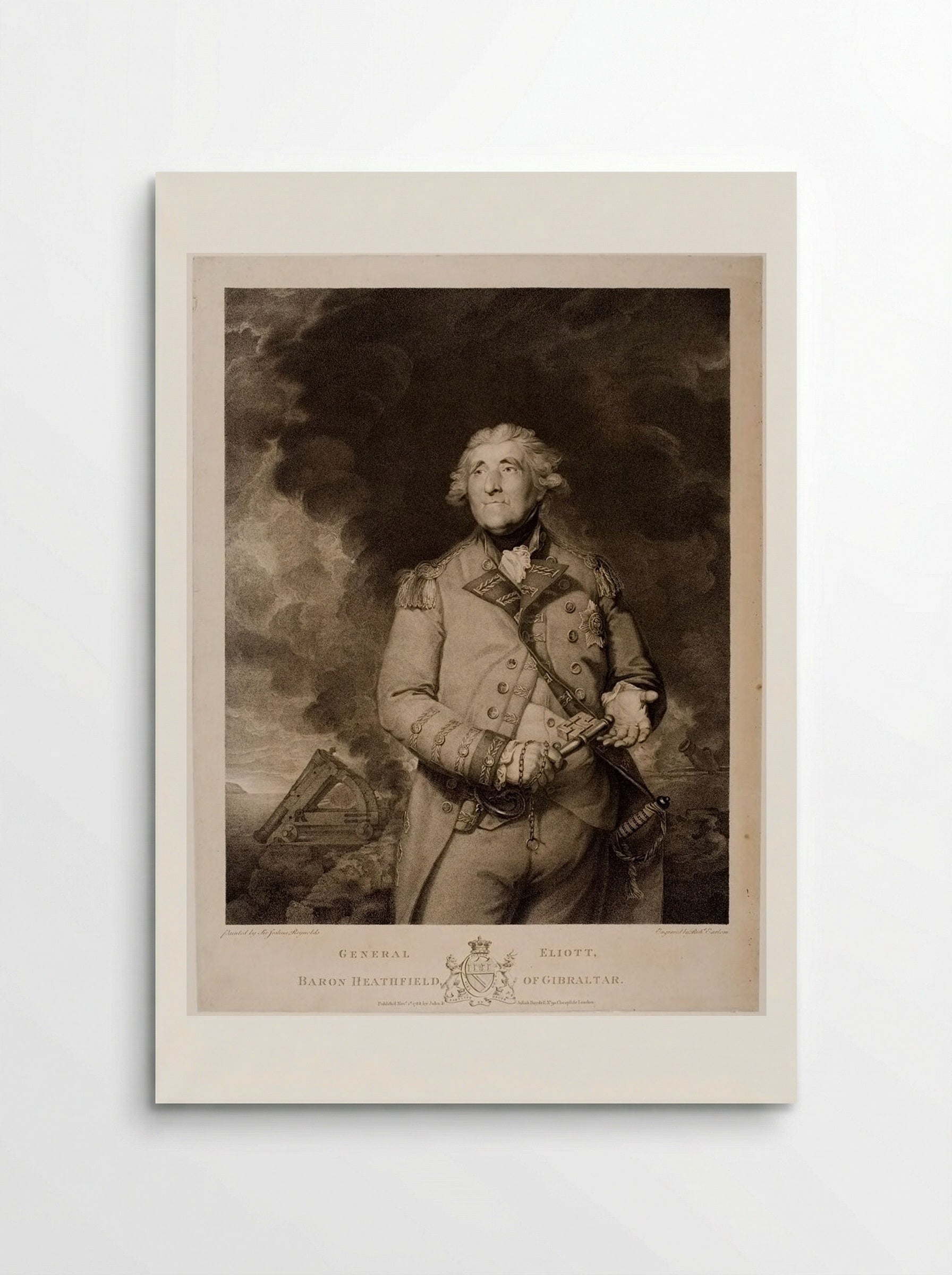 General Eliott, Baron Heathfield of Gibraltar - Richard Earlom - Poster