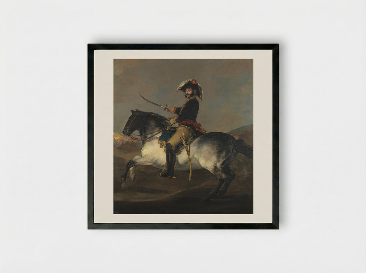 General José de Palafox y Melci - Francisco Goya - Framed Print Black