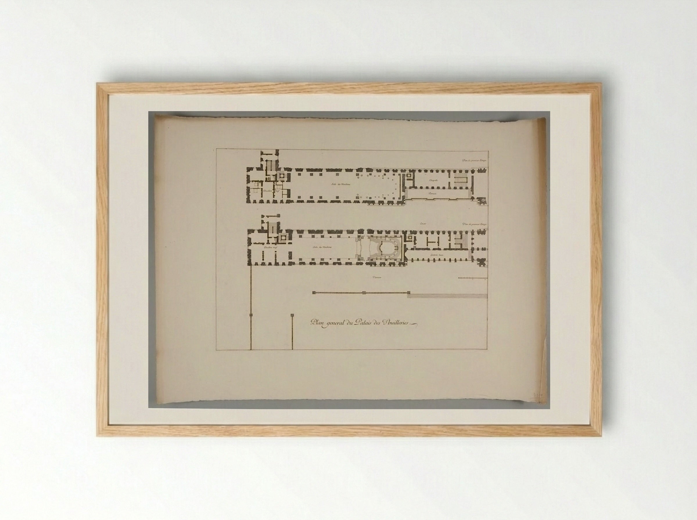 General Plan of the Palace of the Tuileries - Israël Silvestre - Framed Print Wood